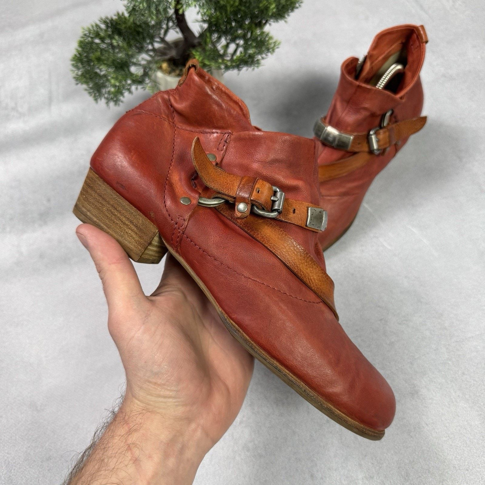 Vintage A.S.98 Airstep Booties Leather Vintage Handmade Rock Size US 10 / IT 40 - 1 Thumbnail