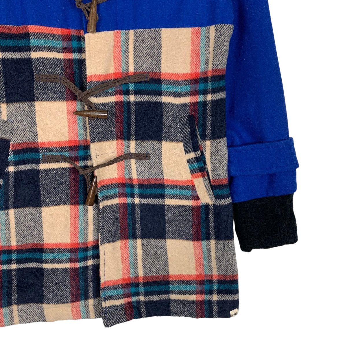 Japanese Brand KMK Kingly Mask Tartan Wool Hybrid Duffle Coat #1007-C45 Size M / US 6-8 / IT 42-44 - 4 Thumbnail