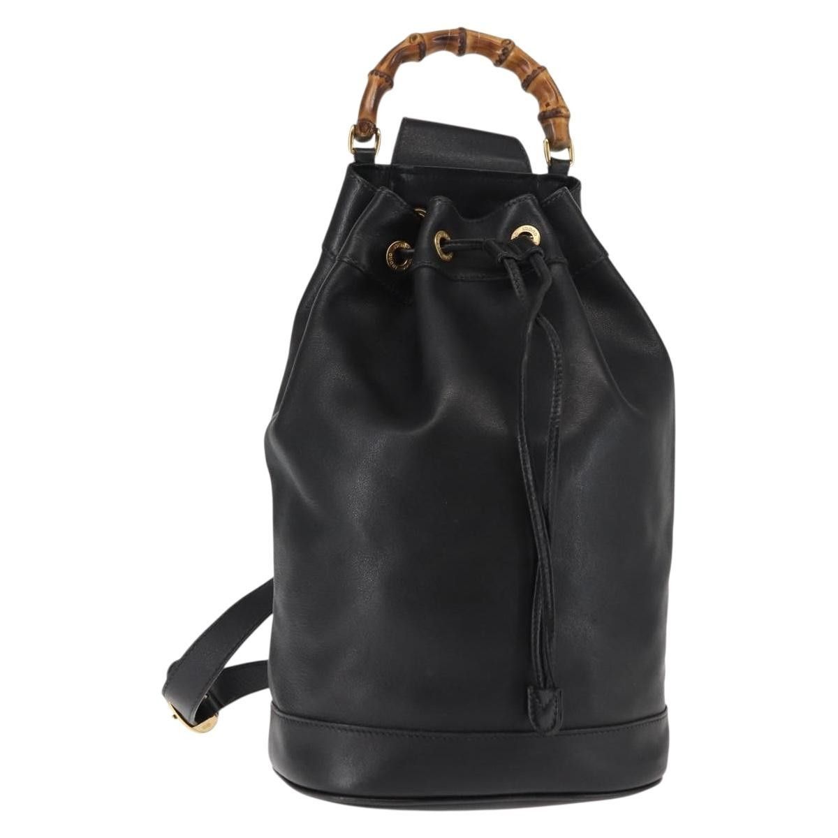 Gucci Gucci Vintage Bamboo Sling Backpack Leather Size ONE SIZE - 1 Thumbnail