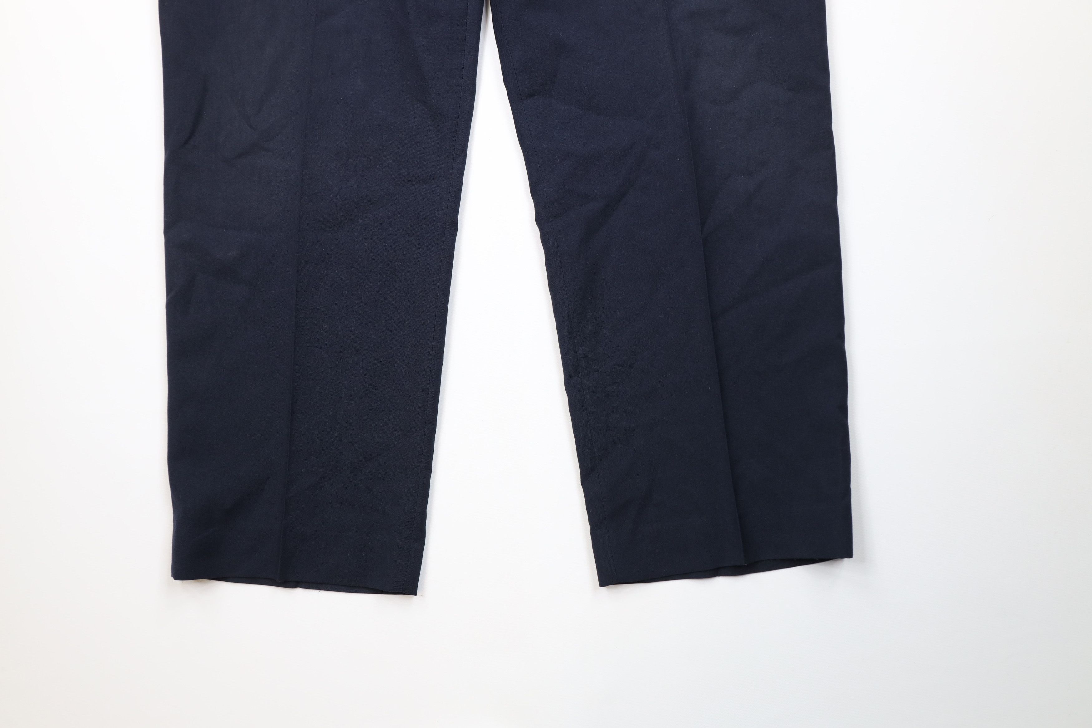 Vintage Vintage 70s Streetwear Wide Leg Knit Chino Pants Blue USA Size US 44 / EU 60 - 4 Thumbnail