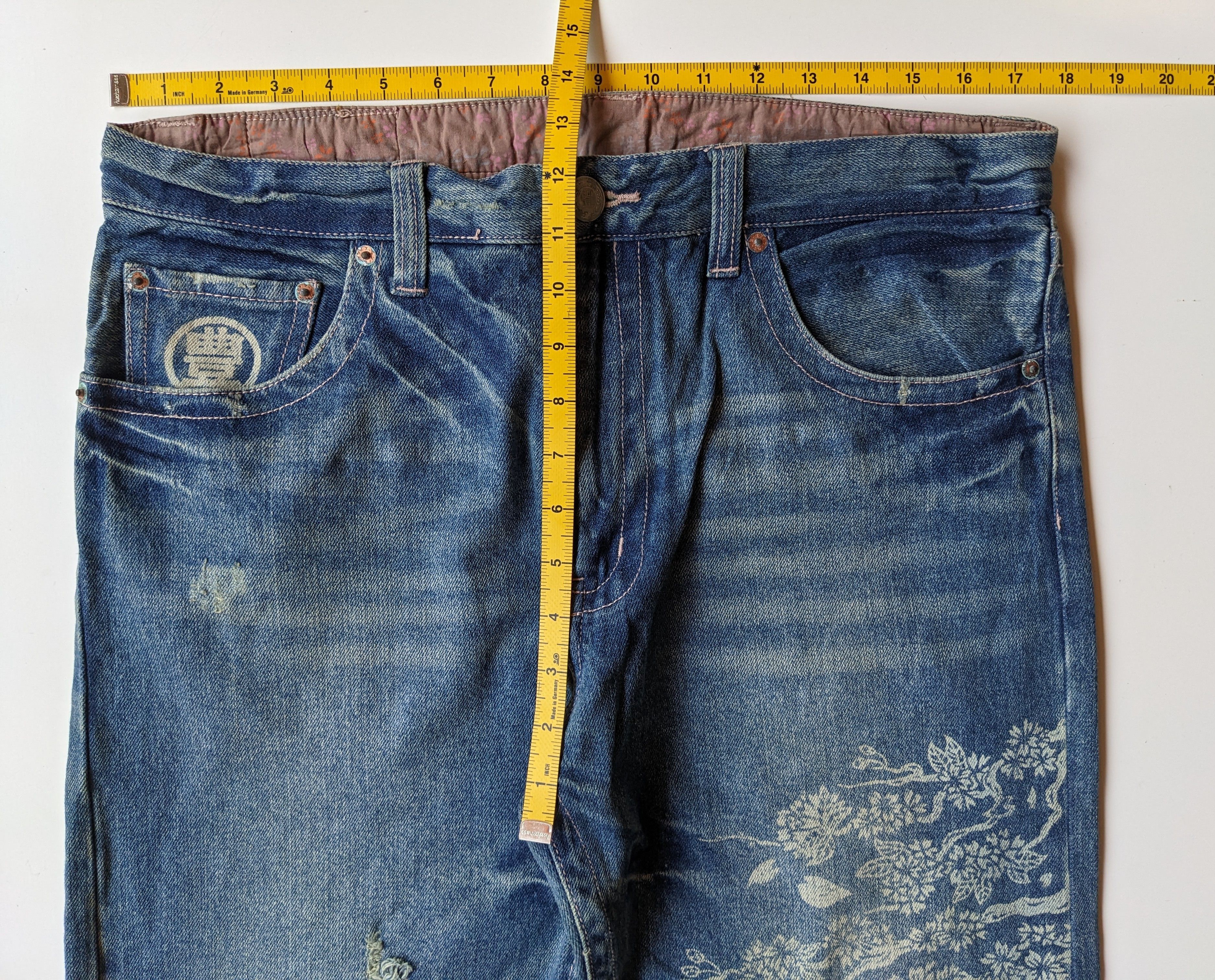 Japanese Brand Vintage Karakuri Koi Fish ripped jeans Size US 36 / EU 52 - 6 Thumbnail