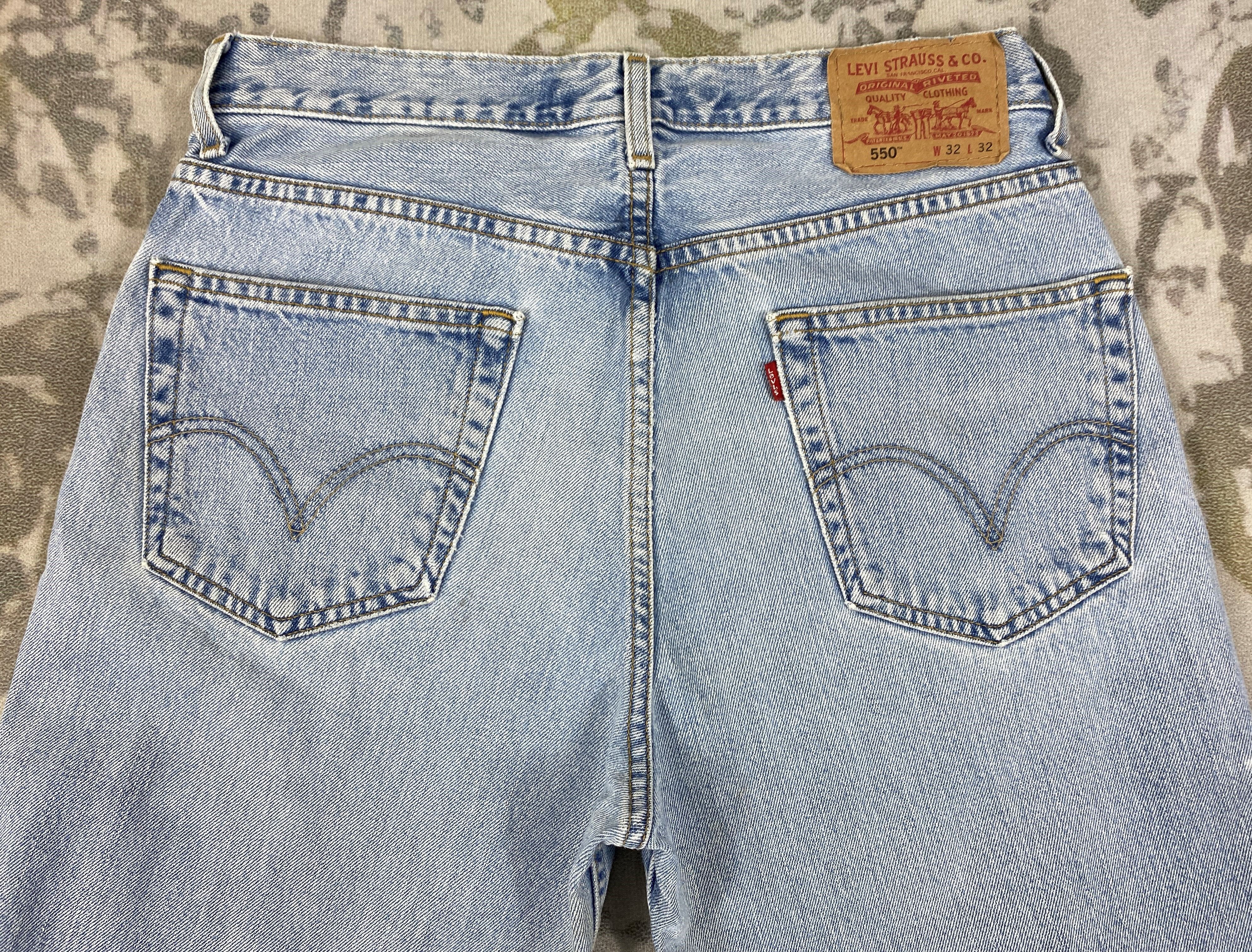 Levi's Mid Blue Vintage Levi's 550 Jeans 31x32.5 Denim -SJ195 Size US 31 - 4 Thumbnail