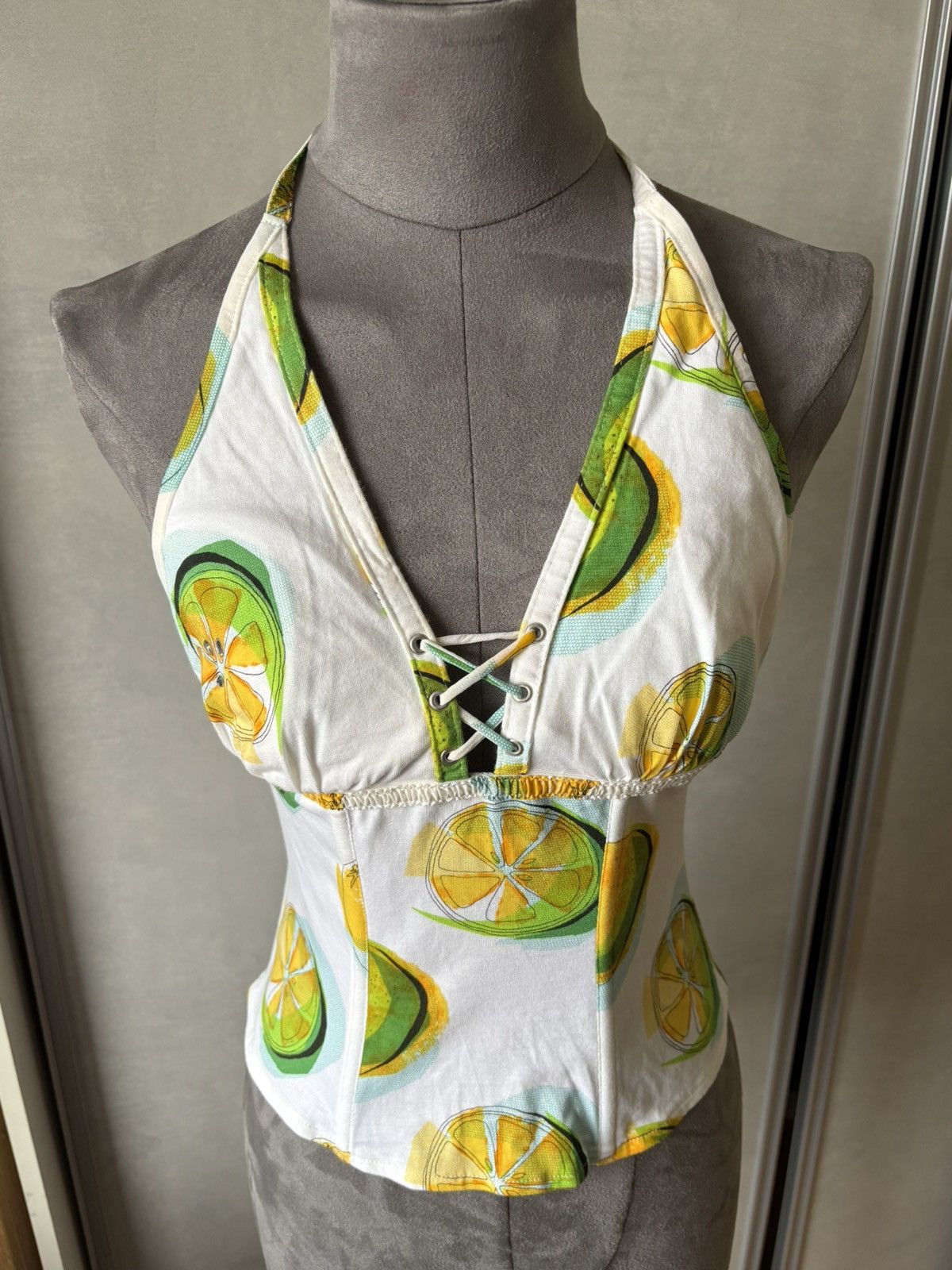 Dior Christian Dior lemon print bustier top – Galliano era Size S / US 4 / IT 40 - 2 Thumbnail