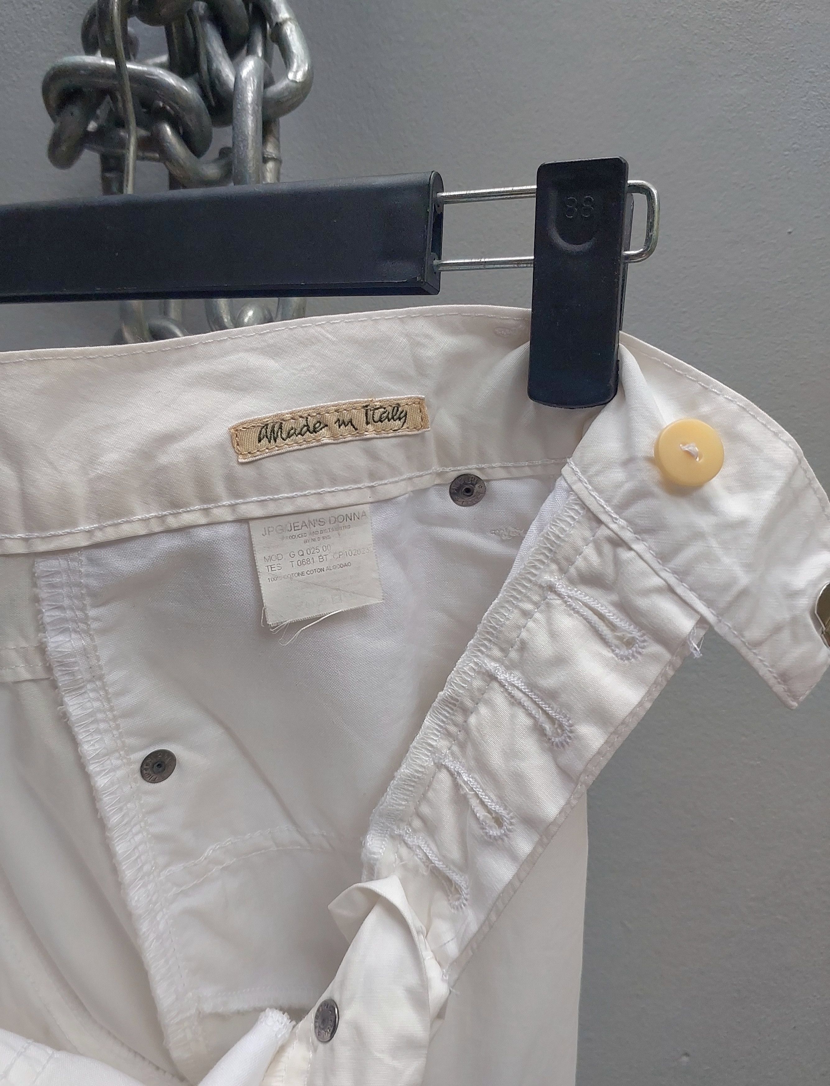 Jean Paul Gaultier Gaultier Jeans White Button Fly Pants Size US 30 / EU 46 - 12 Thumbnail