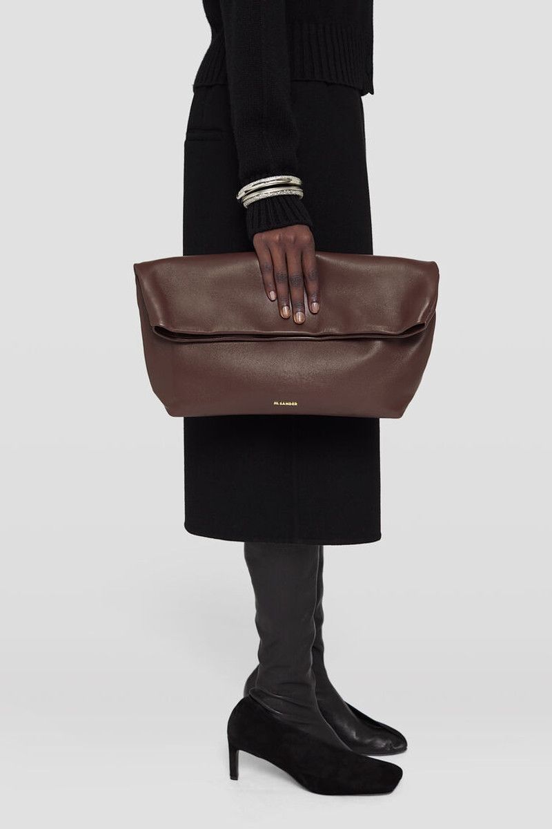Jil Sander o1loc1c0426 Size:OS/Clutch Bag in Dark Brown Size ONE SIZE - 5 Thumbnail