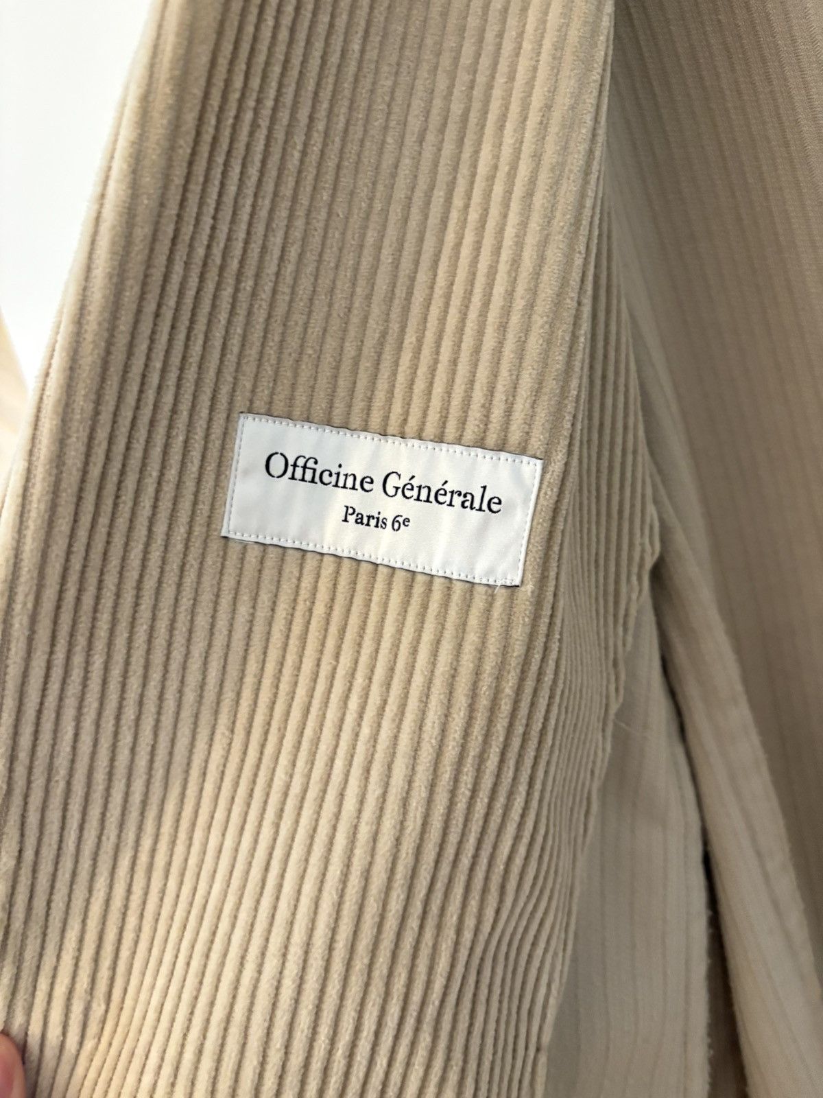 Officine Generale Ecru Corduroy Blazer Size 38R - 2 Thumbnail