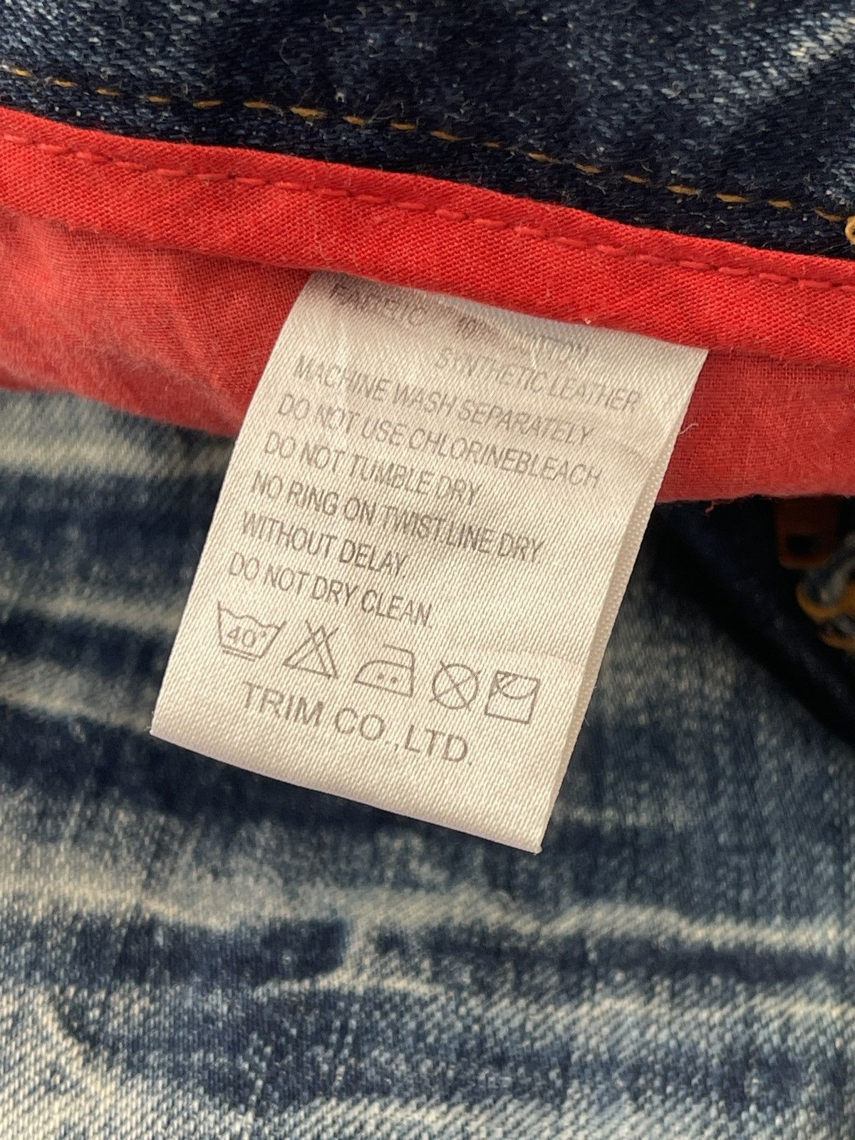 Vintage Japanese Back Vintage Clawmark Distressed Denim Size US 31 - 12 Thumbnail