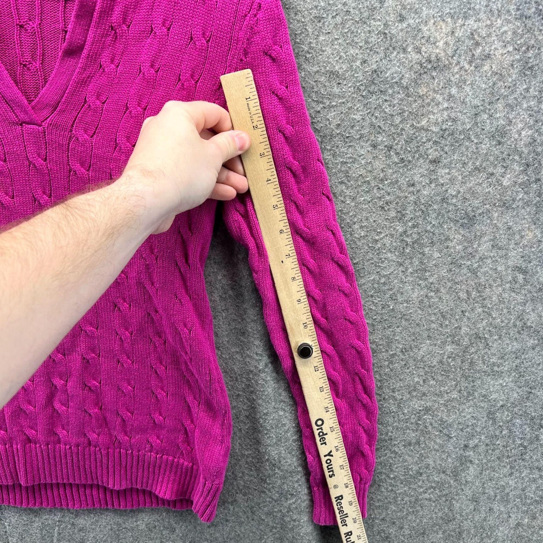 Ralph Lauren VINTAGE Lauren Ralph Lauren Sweater Women Small Pink V Neck Pullover Cable Knit Pony Shirt Women S Pink Cable Knit Pullover 90s Fashion Lounge Mens? Size S / US 4 / IT 40 - 7 Thumbnail