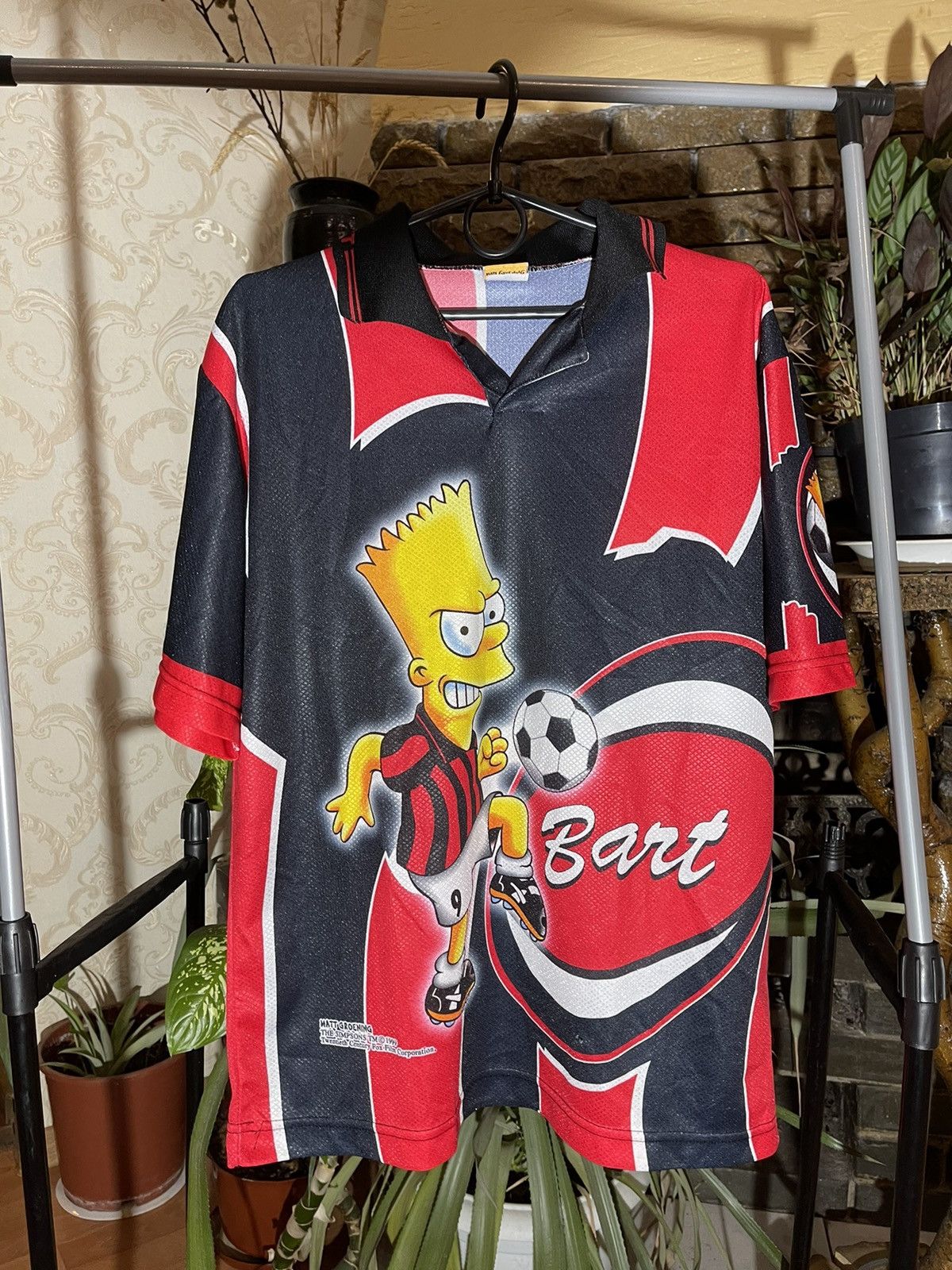 Vintage Vintage Bart Simpson 1999 AC Milan Red Football Shirt Size US M / EU 48-50 / 2 - 1 Thumbnail