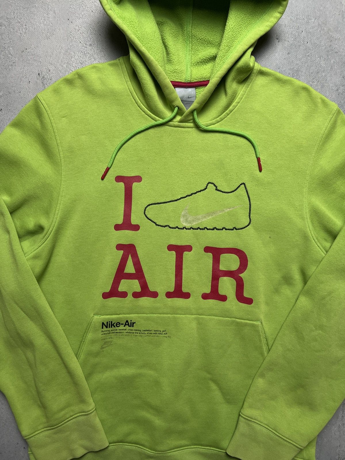 Nike Nike Vintage Celebration Of Air Neon Green Pullover Hoodie Size US M / EU 48-50 / 2 - 7 Thumbnail