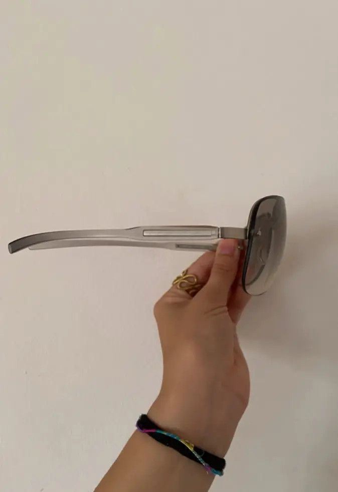 Prada PRADA Sunglasses Rimless Sport Metal Frame Shield Wrap Size ONE SIZE - 4 Thumbnail