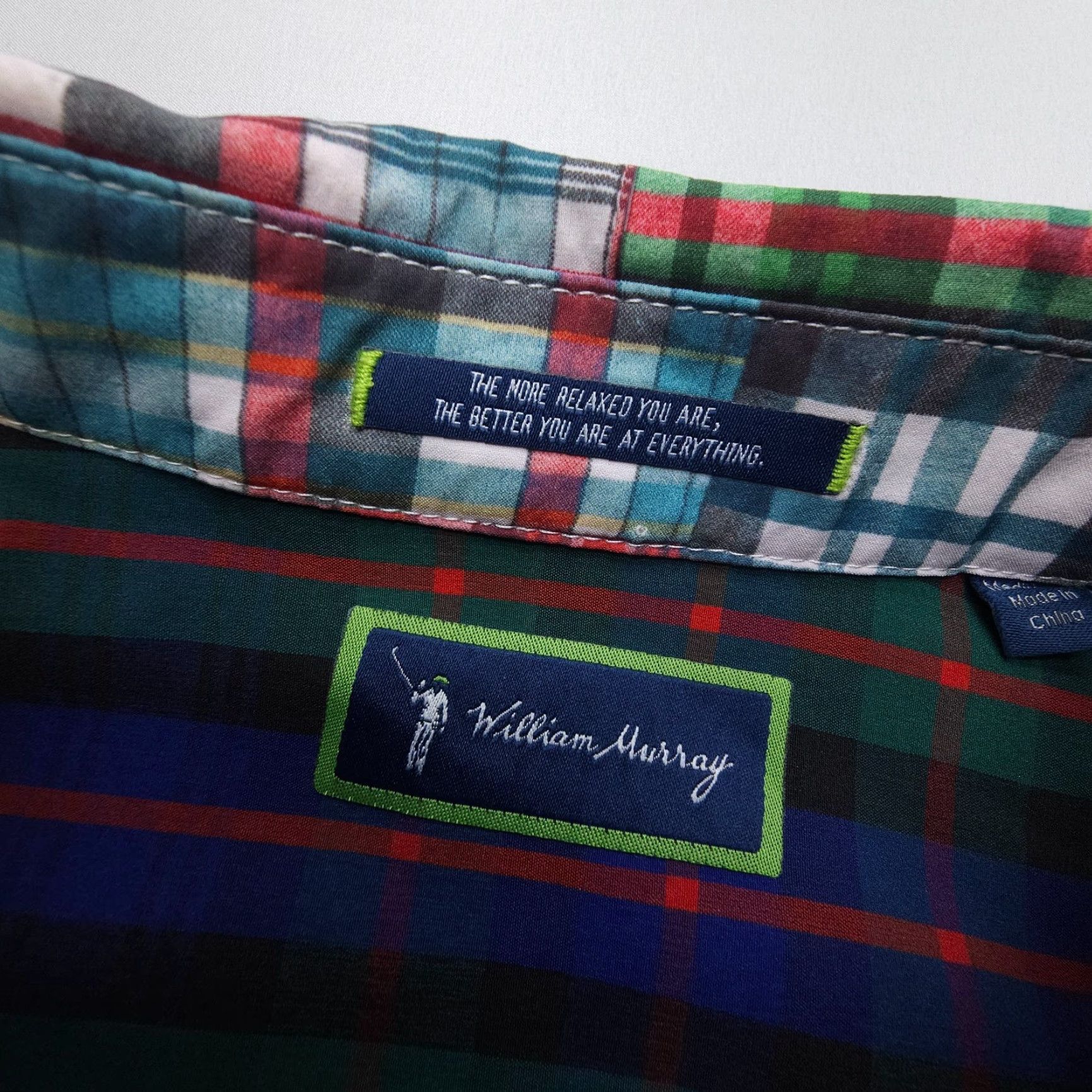 Vintage William Murray Button Up Shirt Mens Medium Plaid Light Stretch Golf Hiking Size US M / EU 48-50 / 2 - 7 Thumbnail