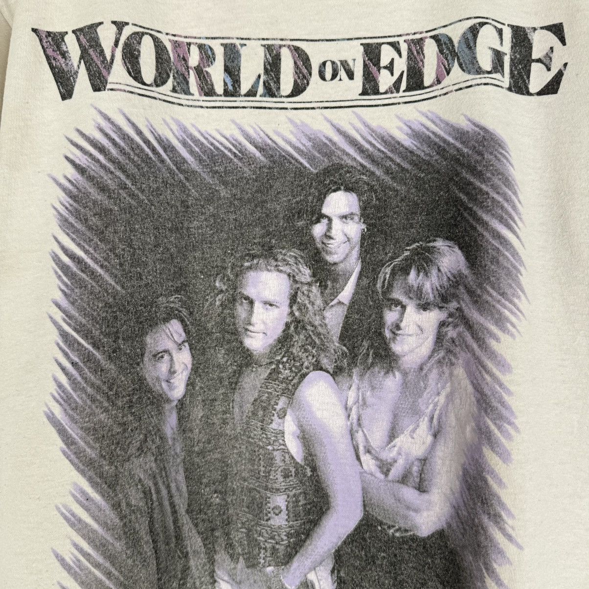 Band Tees Vintage 1992 World On Edge Candian Band Rock Tour T Shirt Size US XL / EU 56 / 4 - 4 Thumbnail