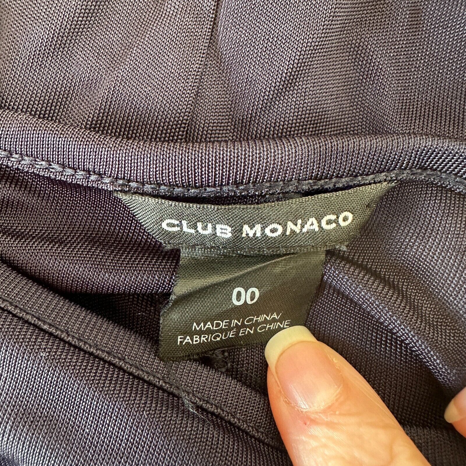 Club Monaco Club Monaco Black Long Sleeve Boat Neck Side Ruche Mini 00 Size XXS / US 00 / IT 34 - 6 Thumbnail
