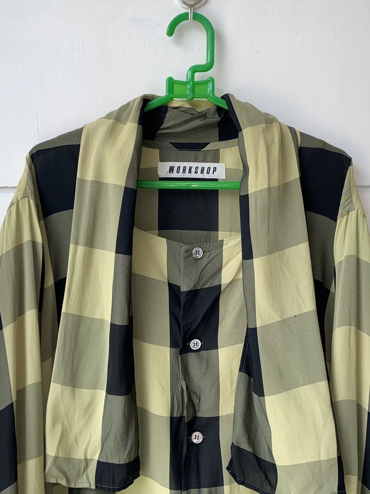 Designer × Japanese Brand × Yohji Yamamoto WORKSHOP Plaid Shirt Size US L / EU 52-54 / 3 - 11 Thumbnail