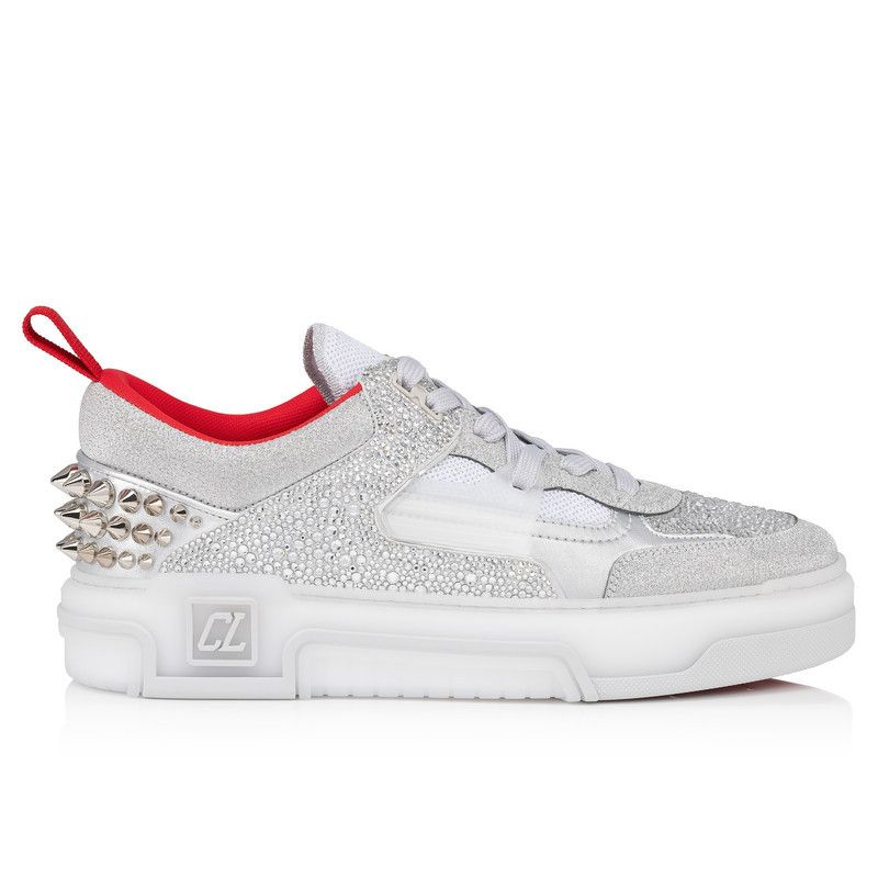 Christian Louboutin os11x0526 Astroloubi Strass Sneakers in Silver Size US 12 / EU 45 - 1 Thumbnail