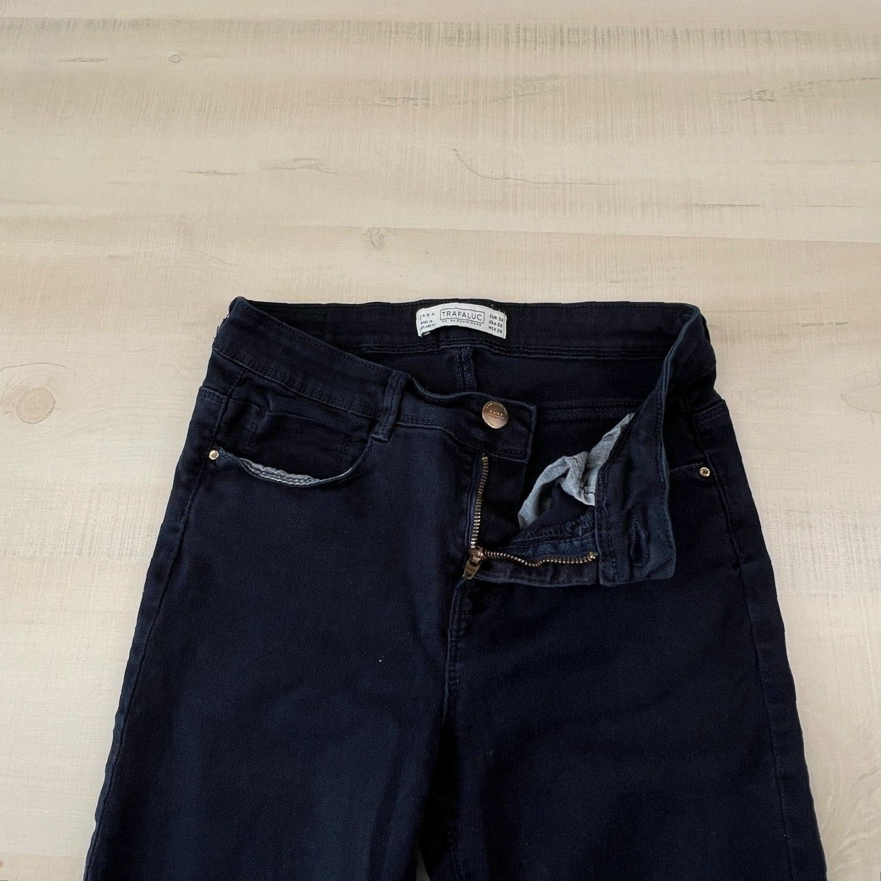Zara Zara Womens Skinny Jeans Blue Dark Wash Denim Slim Fit Stretch 2 Extra Large Size 26" / US 2 / IT 38 - 3 Thumbnail