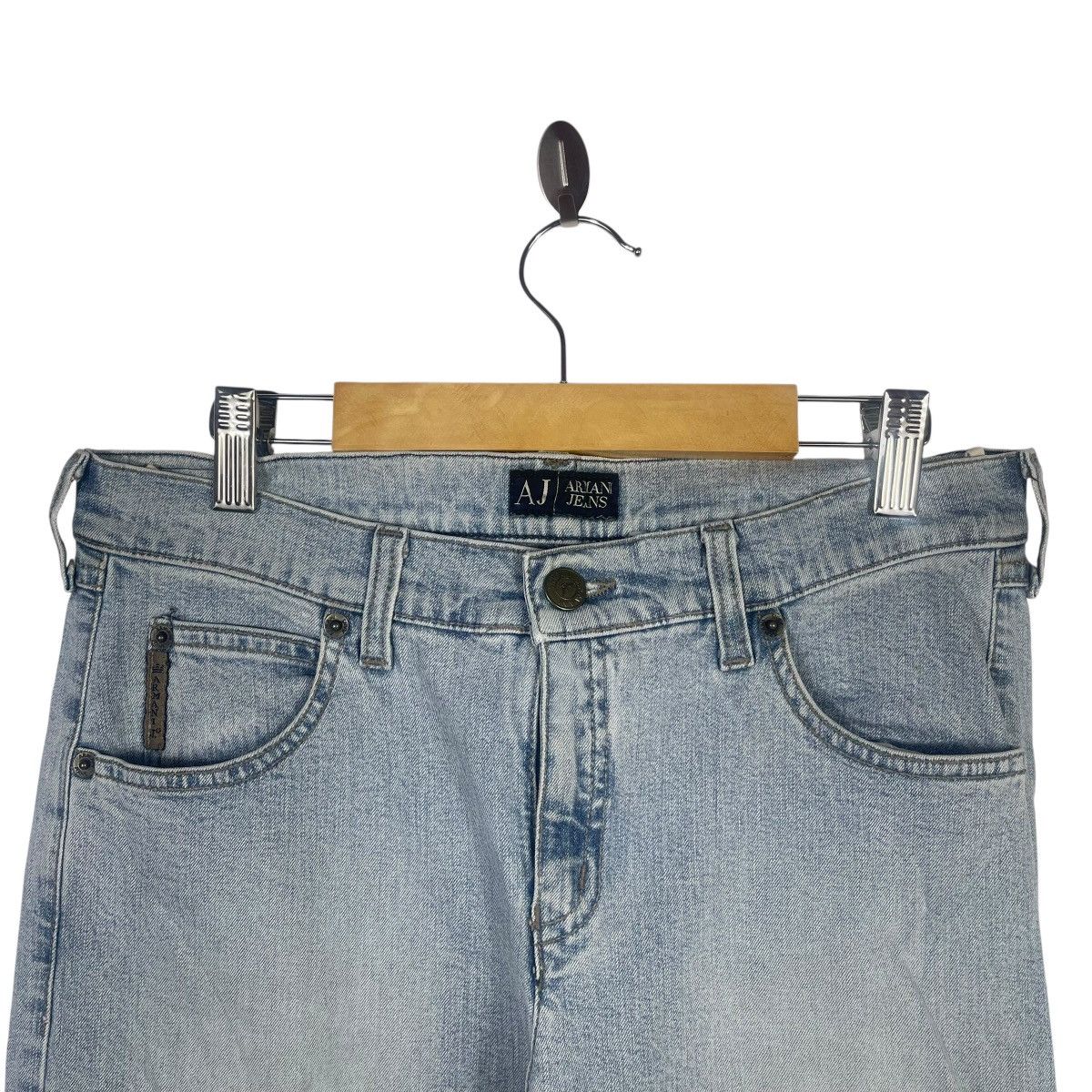 Armani Vintage Armani Jeans AJ Light Wash Bootcut Denim Jeans Italy Size US 28 / EU 44 - 5 Thumbnail
