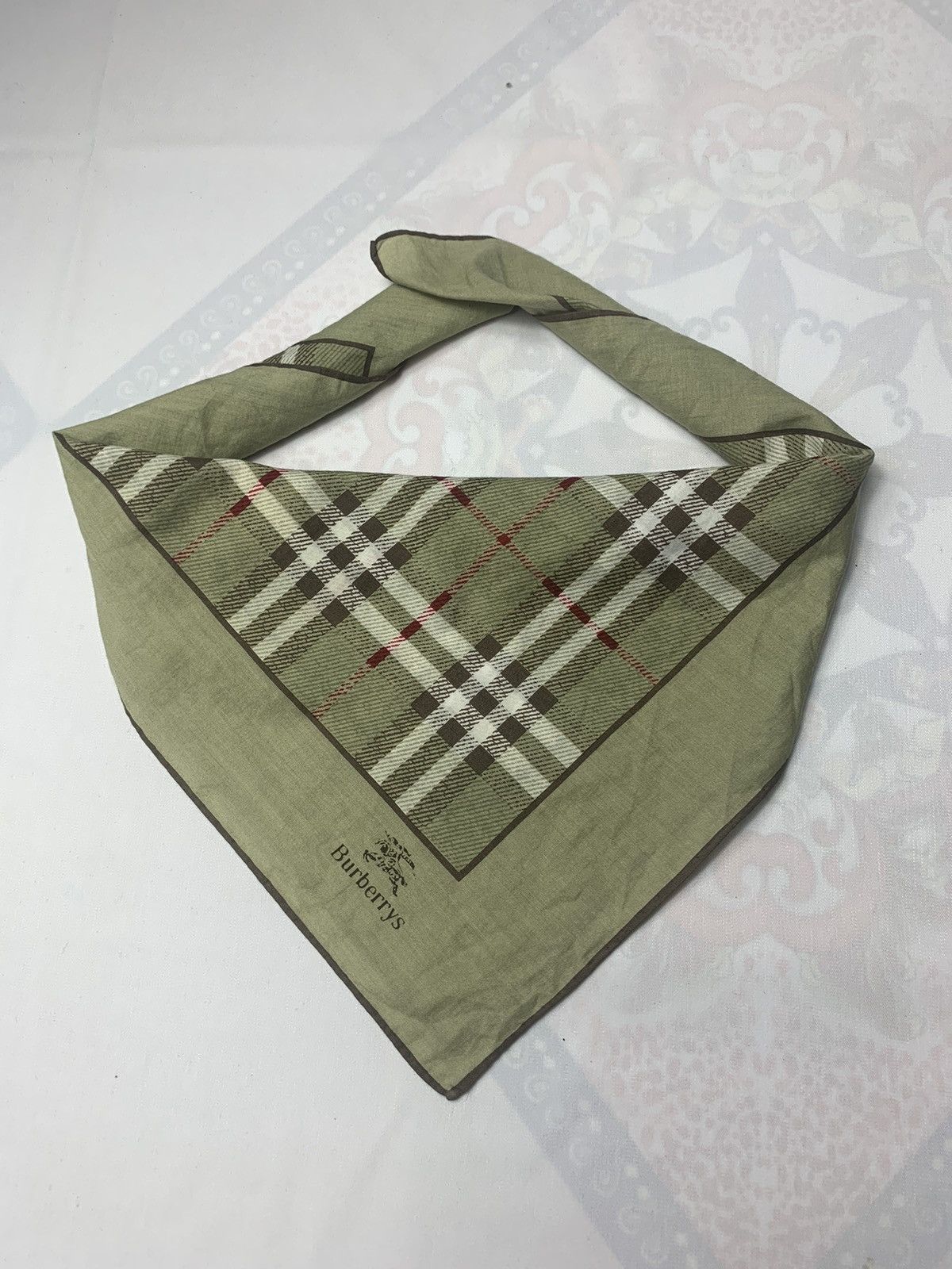 Vintage Burberry Handkerchief / Neckerchief / Bandana