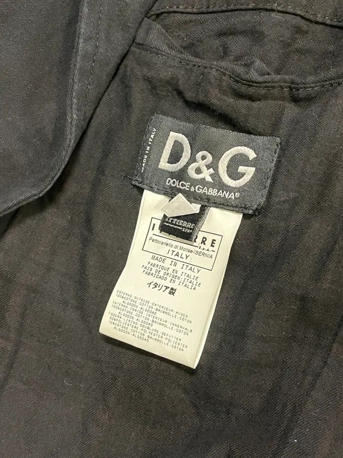 Dolce & Gabbana AW2003 Dolce & Gabbana Black Cotton Cargo Long Jacket Size US M / EU 48-50 / 2 - 11 Thumbnail