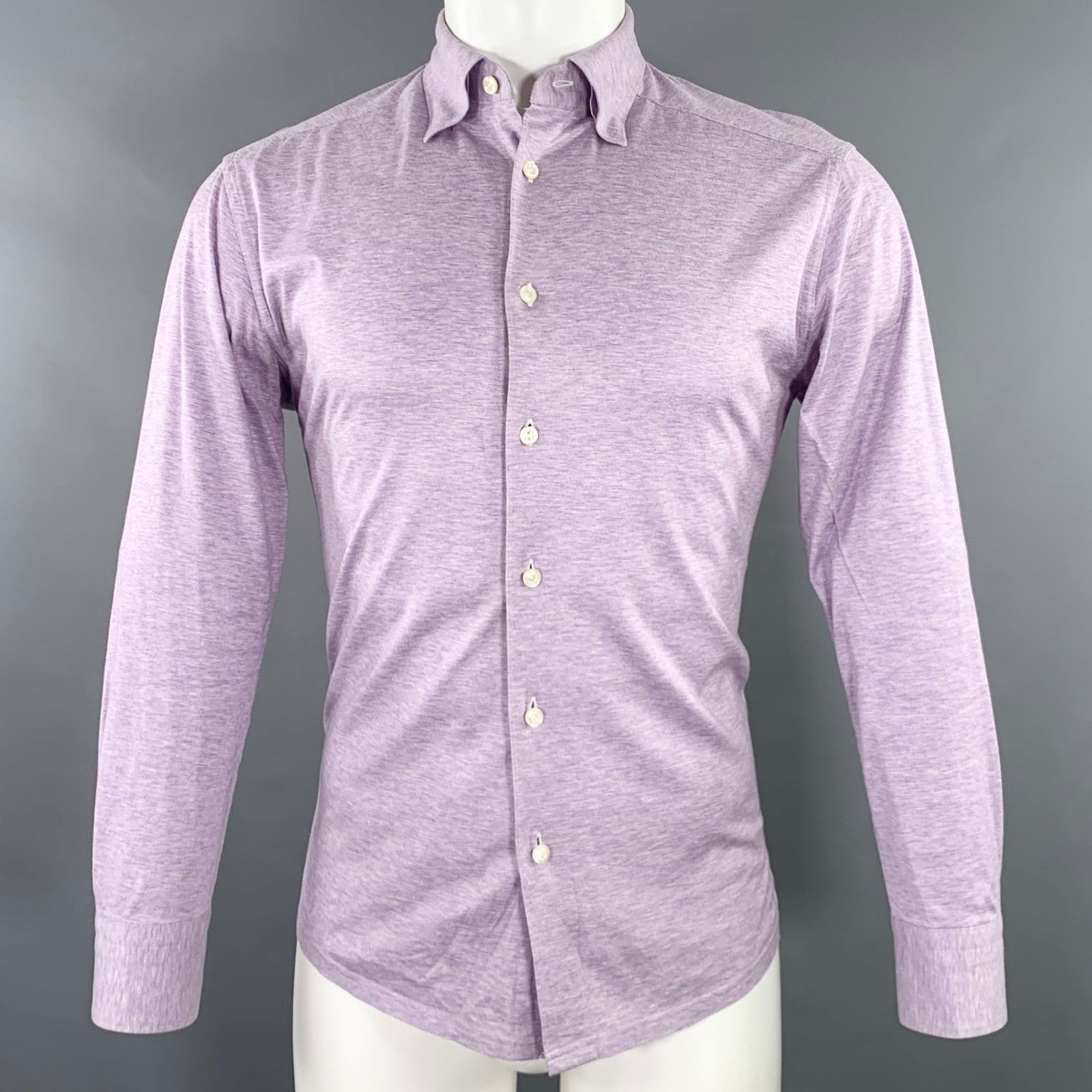 Eton Size M Purple Heather Button Down Collar Long Sleeve Shirt Size US M / EU 48-50 / 2 - 1 Thumbnail