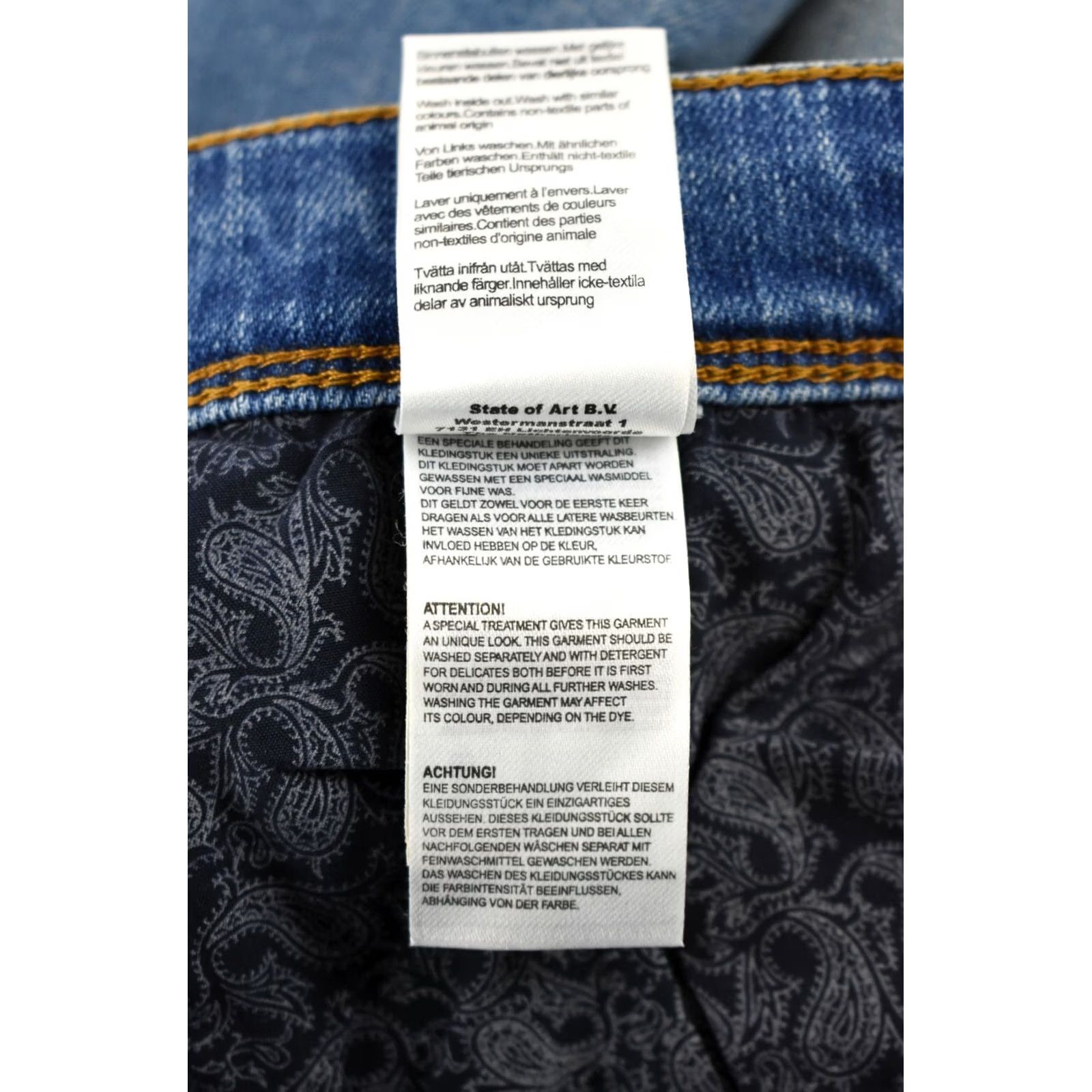 Vintage State Of The Art Monza Regular Fit Jeans Men W33 Denim Blue Size US 33 - 6 Thumbnail
