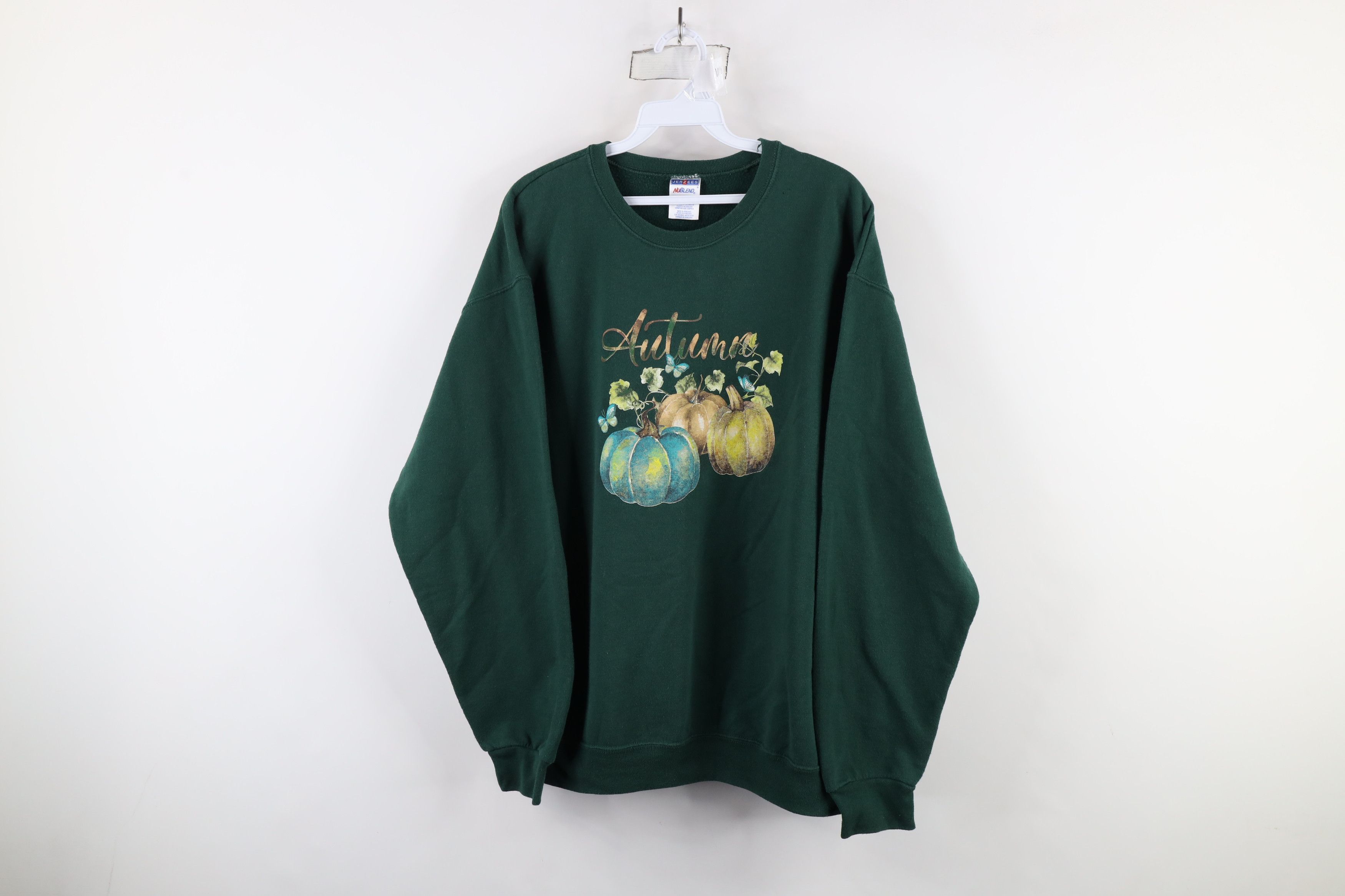 Vintage Vintage 90s Streetwear Pumpkins Crewneck Sweatshirt Green Size L / US 10 / IT 46 - 1 Thumbnail