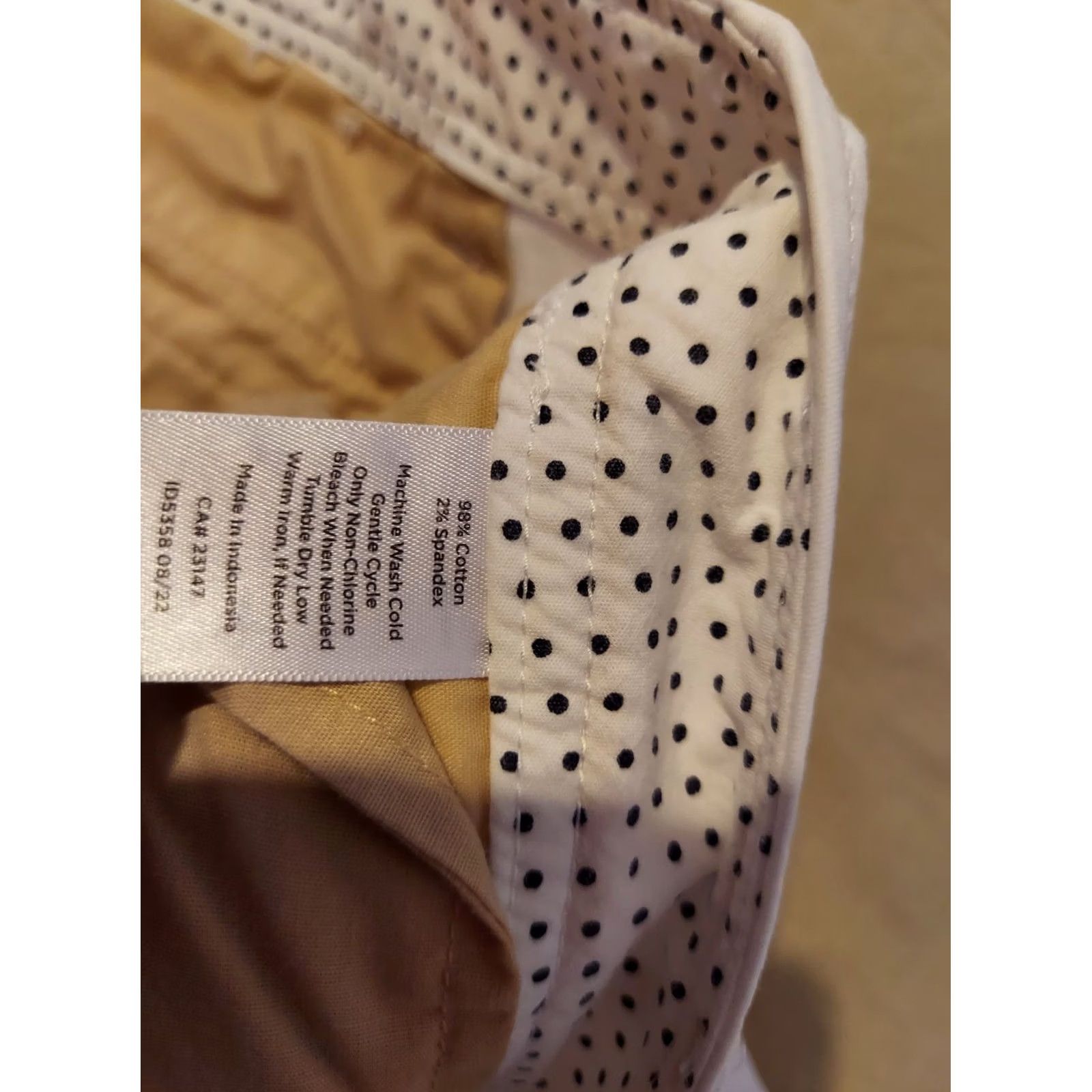 Talbots Womens Talbots 12 White Cotton Chino Crop Pants Trouser Slack Dress Khaki Size 34" / US 12 / IT 48 - 6 Thumbnail