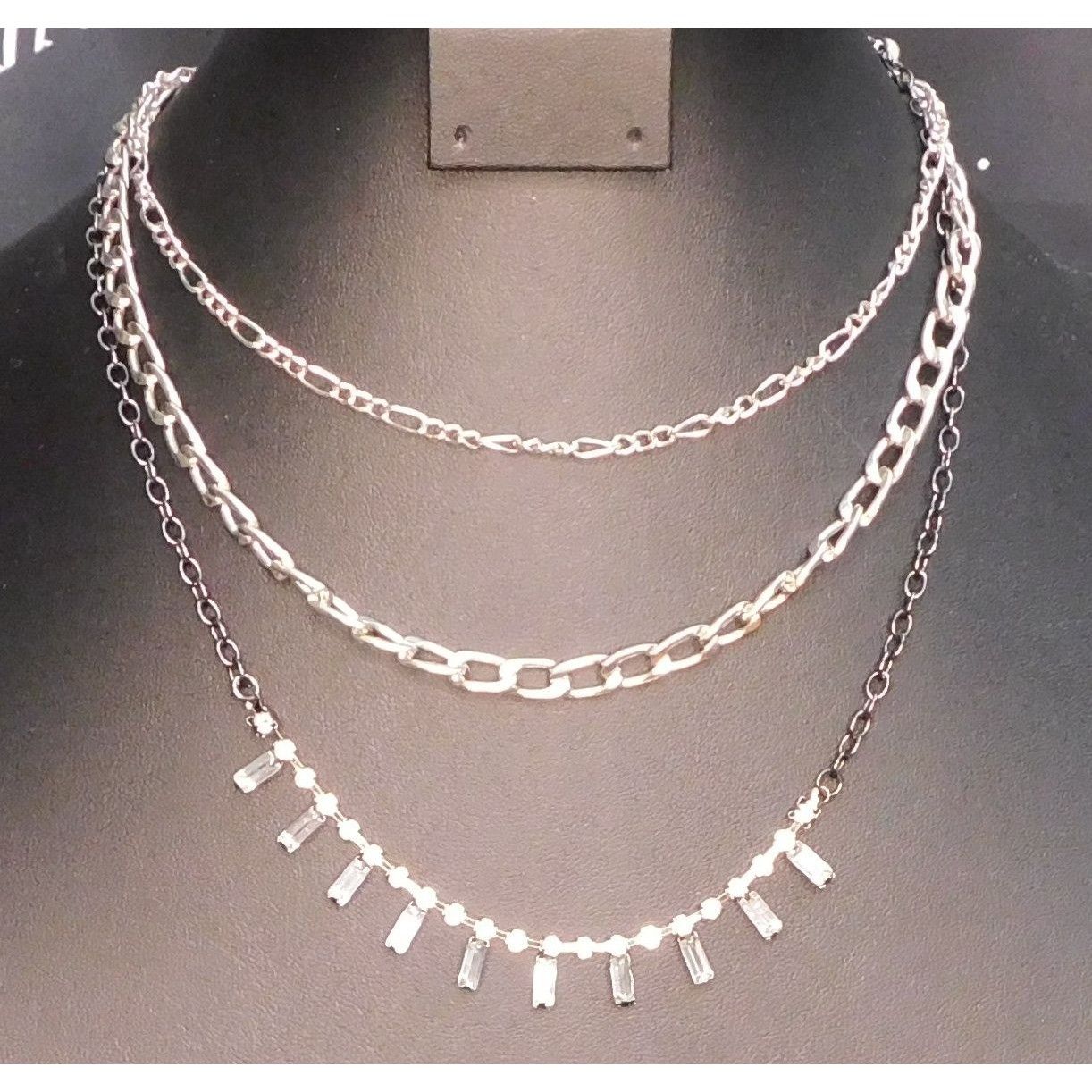 Other Etcetera Vintage Tiered Rhinestone Necklace Size ONE SIZE - 3 Thumbnail