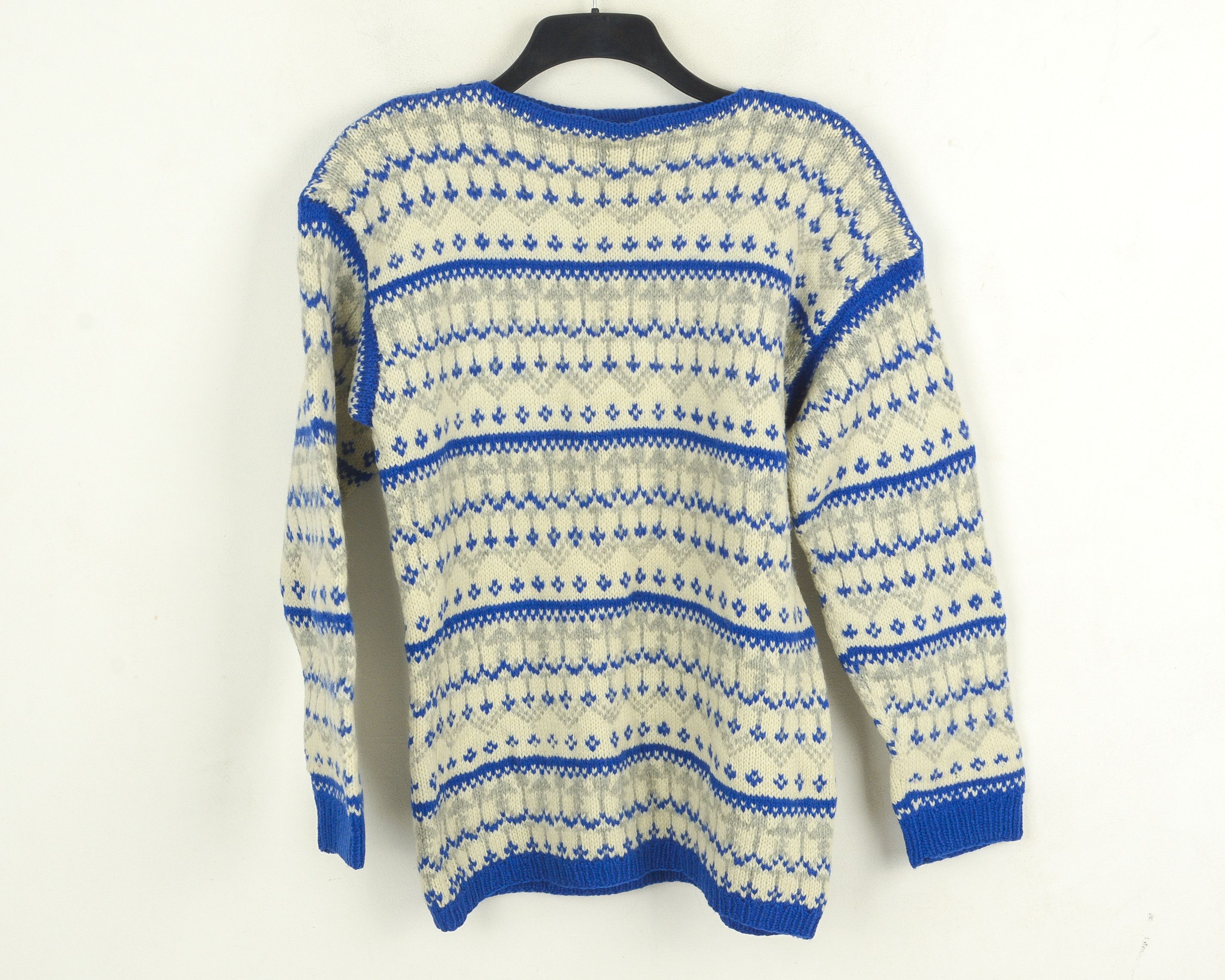 Handmade Vintage Women L Jumper Norwegian Wool Sweater Christmas Size L / US 10 / IT 46 - 3 Thumbnail