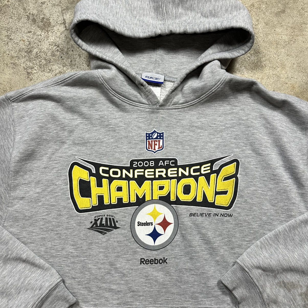 Reebok VTG 2008 Reebok NFL Pittsburgh Steelers Football Hoodie Size US XL / EU 56 / 4 - 2 Thumbnail