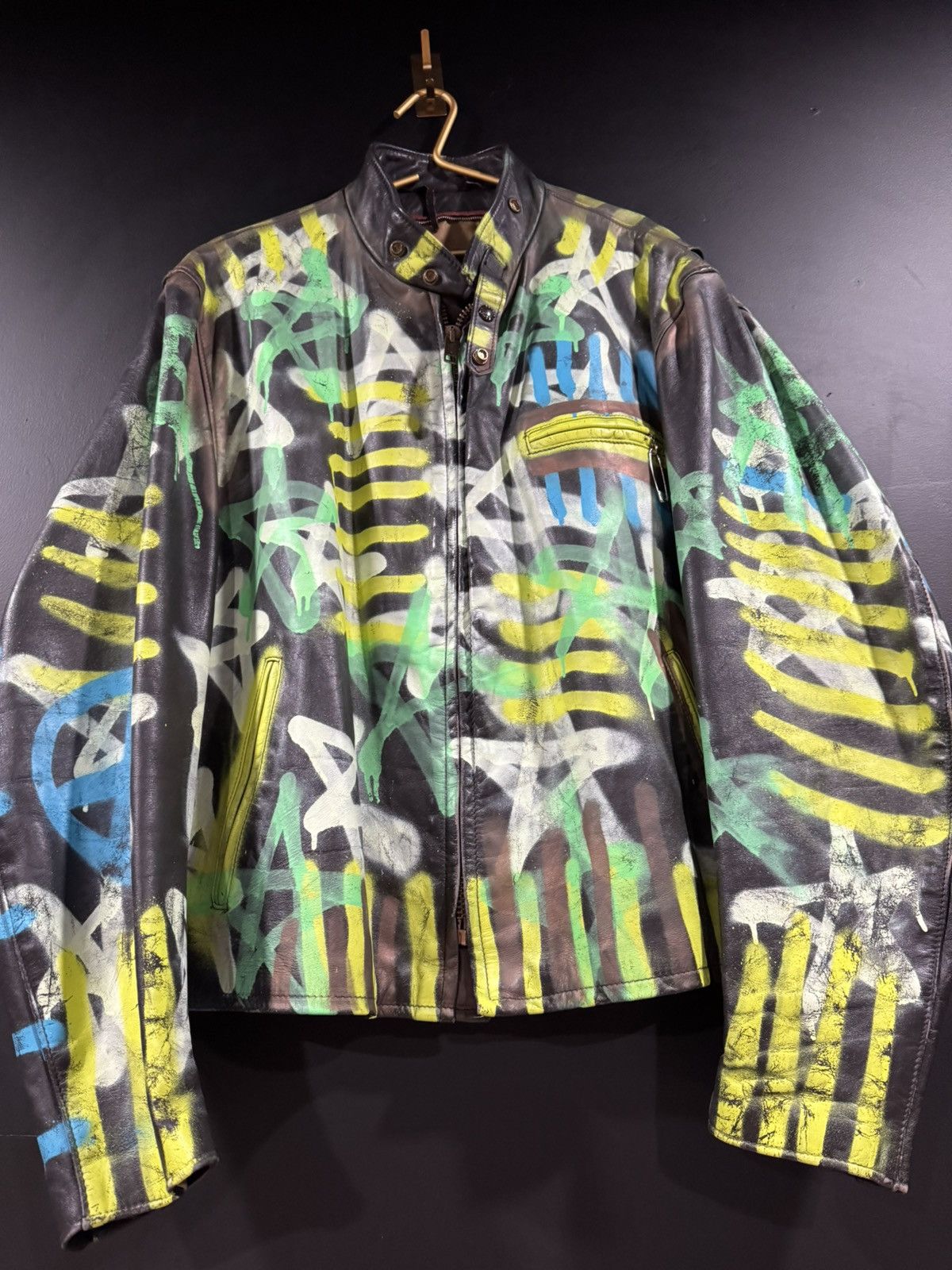 Leather 1960s Vintage Leathercraft Leather Art Cafe Racer Jacket 50 Size US XXL / EU 58 / 5 - 3 Thumbnail