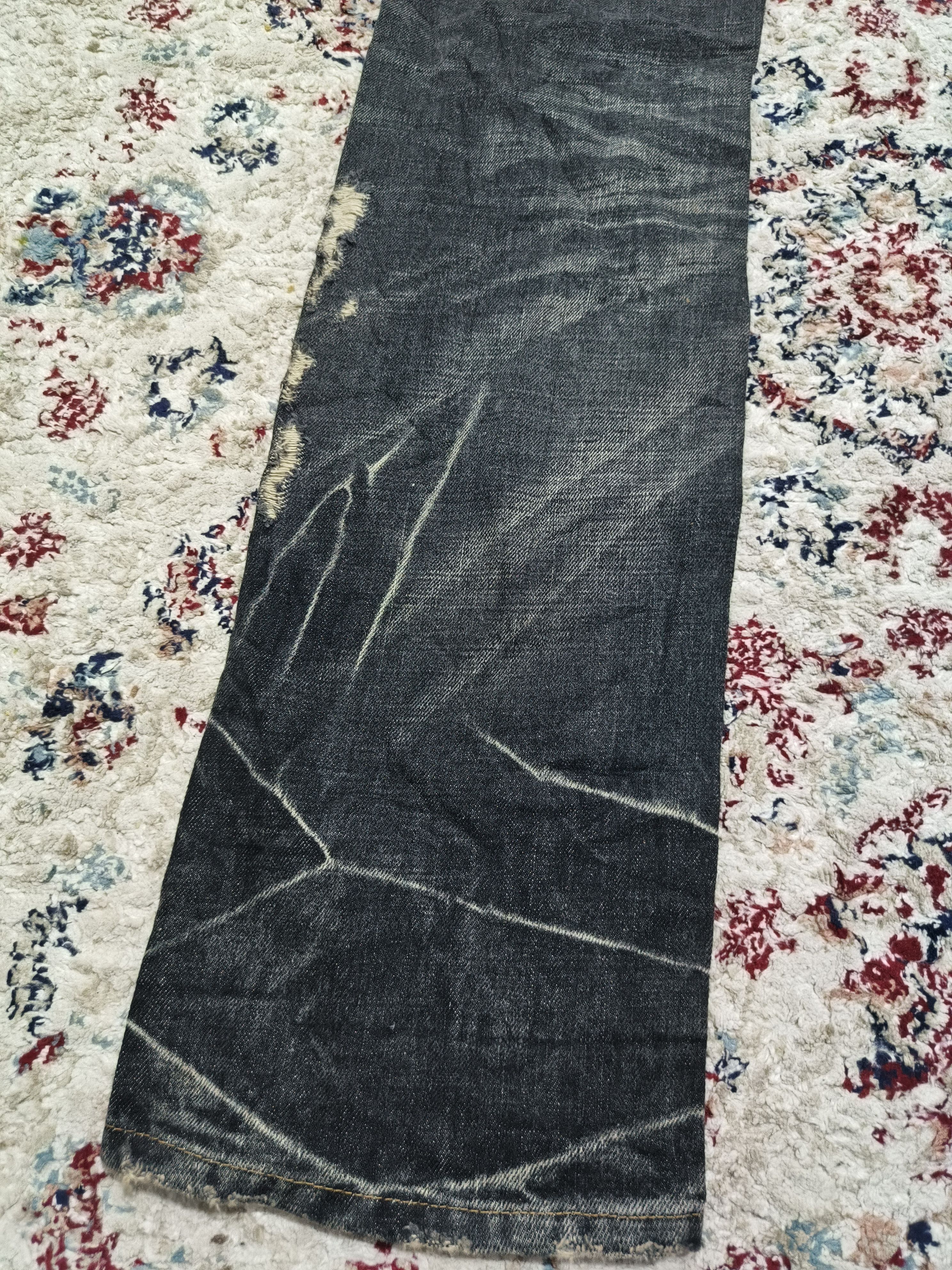 If Six Was Nine Jackrose Low-Rise Flared Jeans Distressed Black Size 31" - 10 Thumbnail