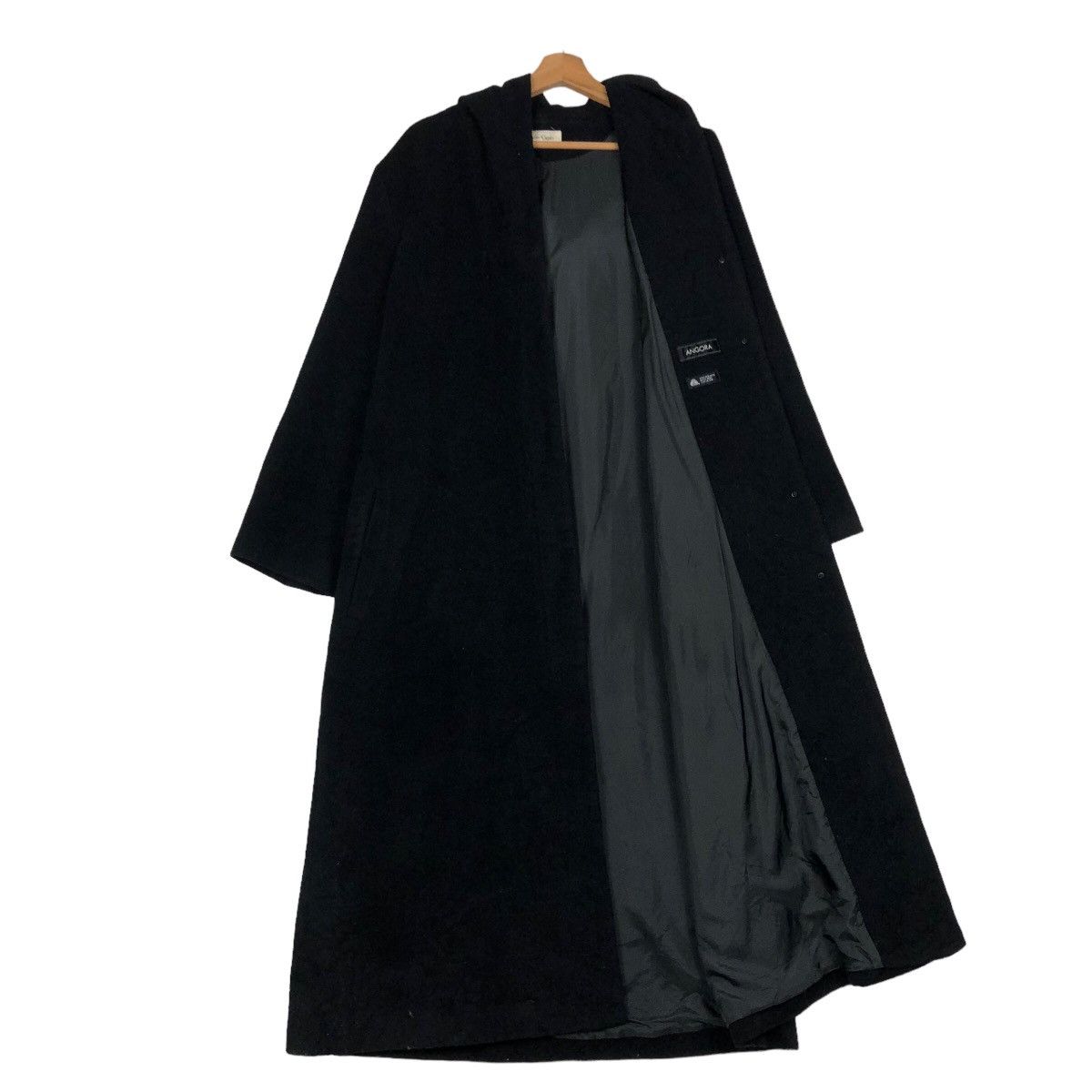 Japanese Brand 🔥Rich Black - Long Fly Wool Herringbone Calvin Klein Coats Size US M / EU 48-50 / 2 - 13 Thumbnail