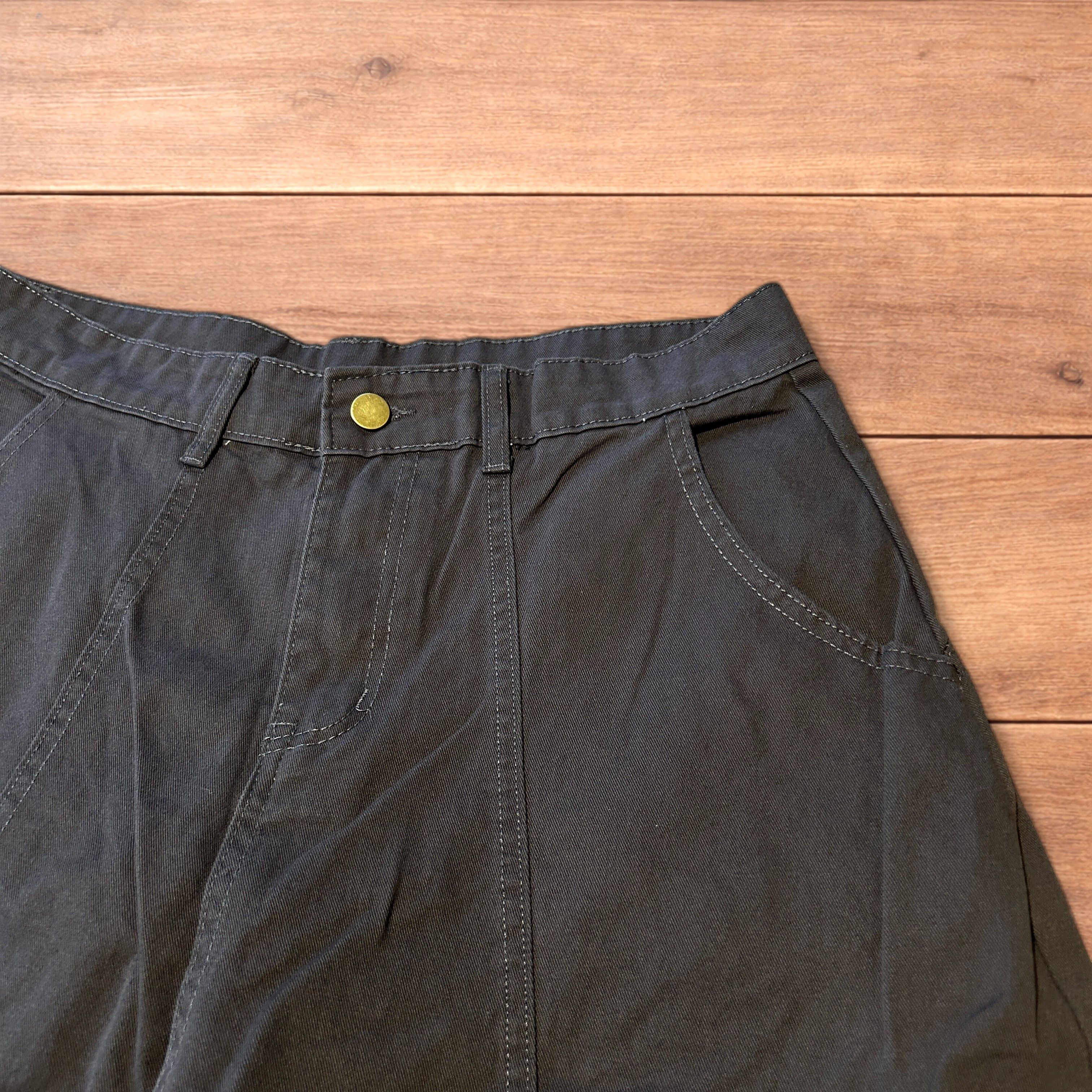 Japanese Brand Vintage Military style baggy wide leg trousers in grey. Size US 34 / EU 50 - 3 Thumbnail