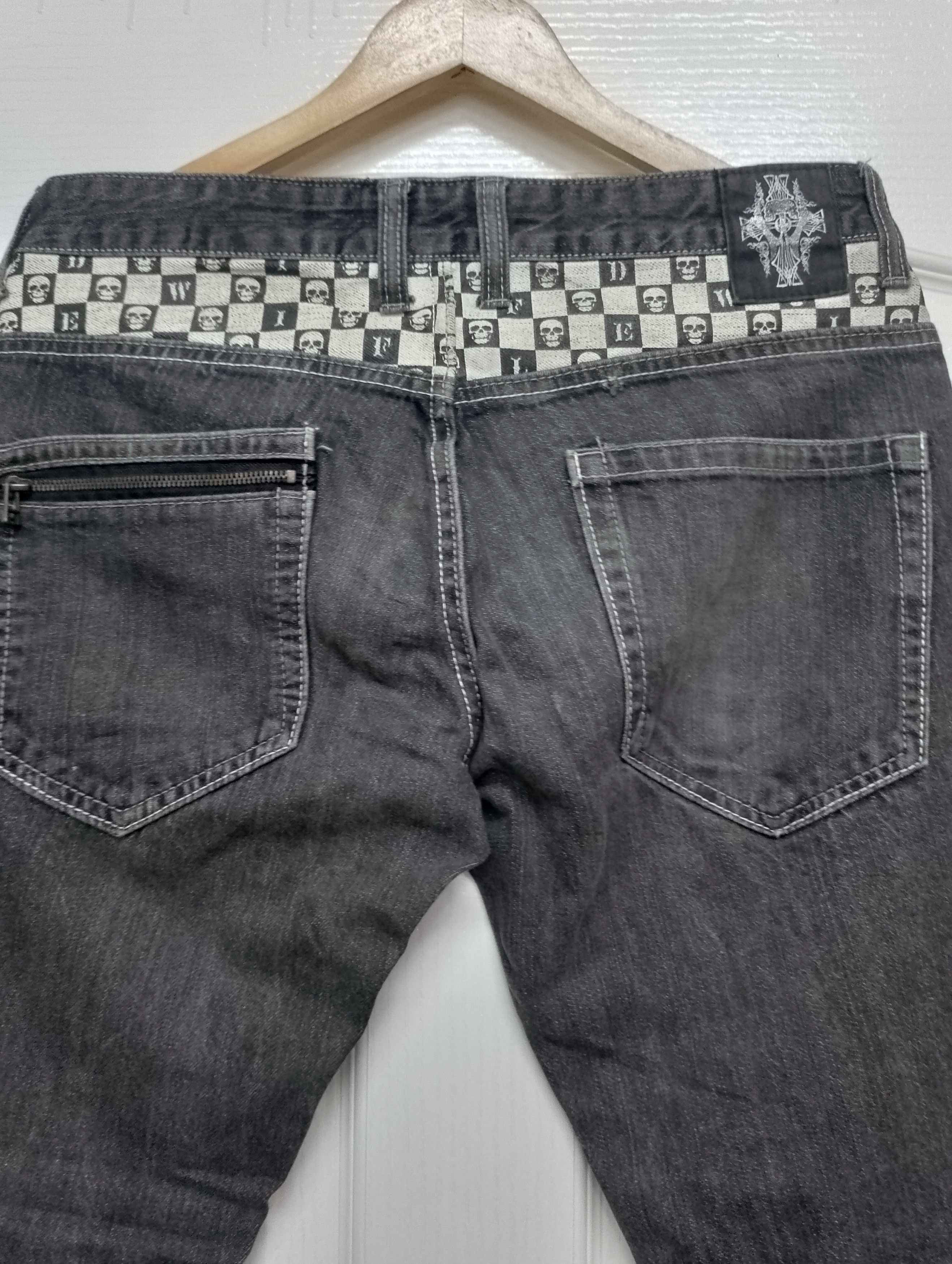 Beauty Beast WILD LIFE SKULL BONES PUNK JEANS Size US 32 / EU 48 - 11 Thumbnail