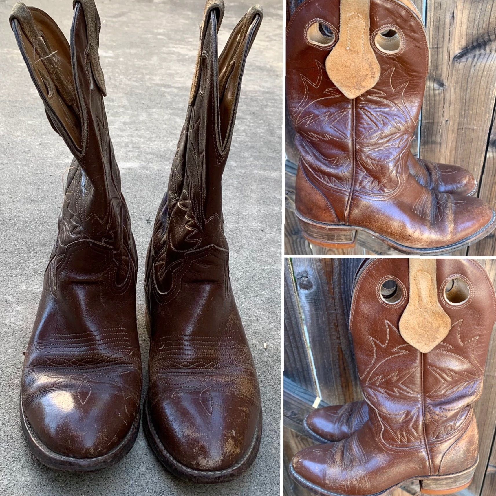 Vintage VINTAGE Alberta Boot Company Canada cowboy boots western cowgirl brown size 6 D Size US 6 / IT 36 - 6 Thumbnail