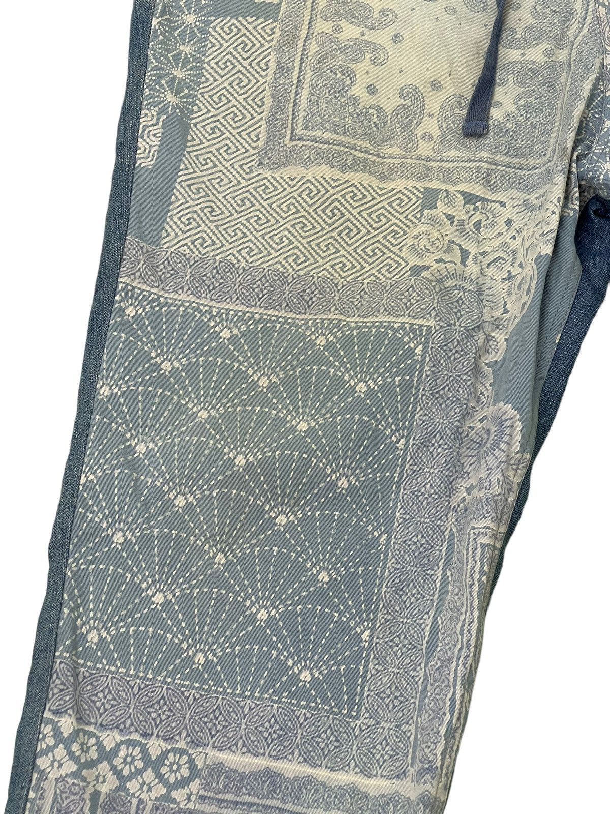 Japanese Brand Baggy Tapered Amina Japanese Pattern Thin Denim 6🟦6 Size US 35 - 5 Thumbnail