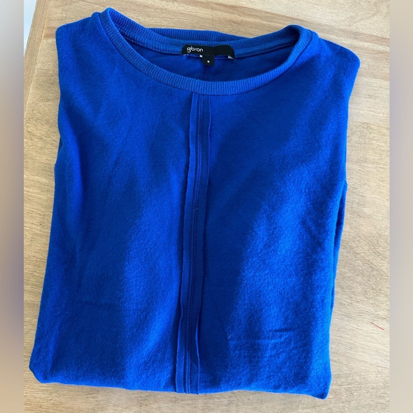 Nordstrom NWOT - Gibson Soft Sweater with rib knit detail - small blue Size S / US 4 / IT 40 - 2 Thumbnail