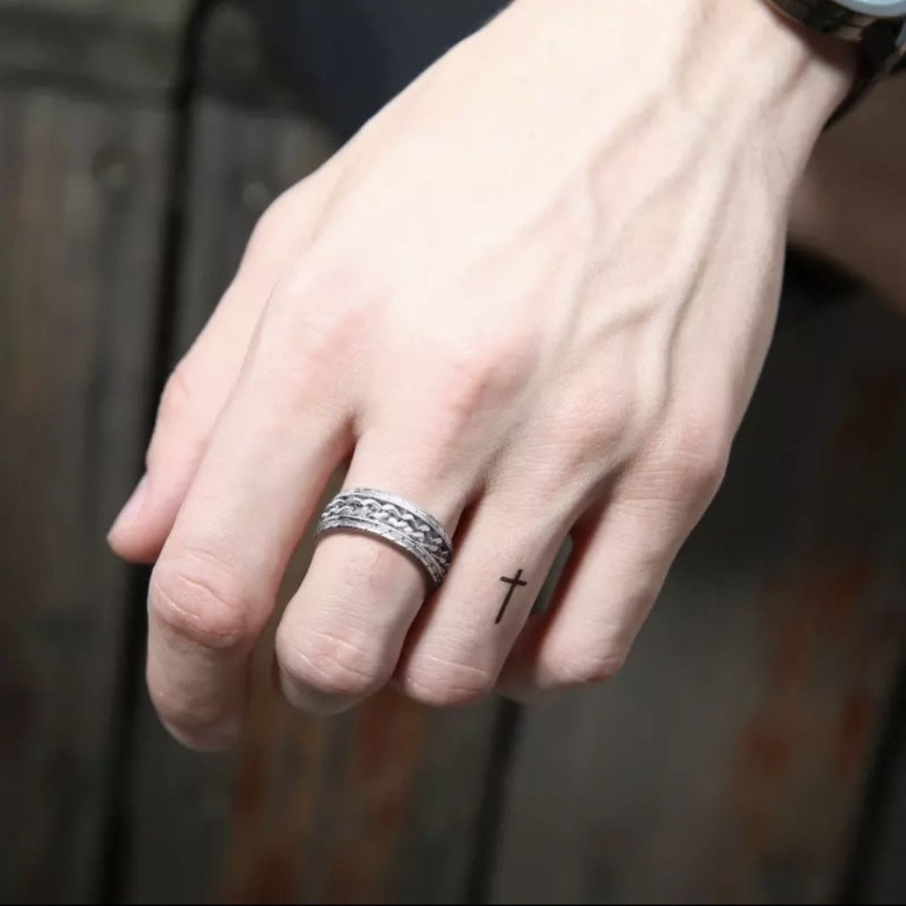 Jewelry Men's 8mm Silver Spinning Chain Ring - Size 7 Size ONE SIZE - 4 Thumbnail