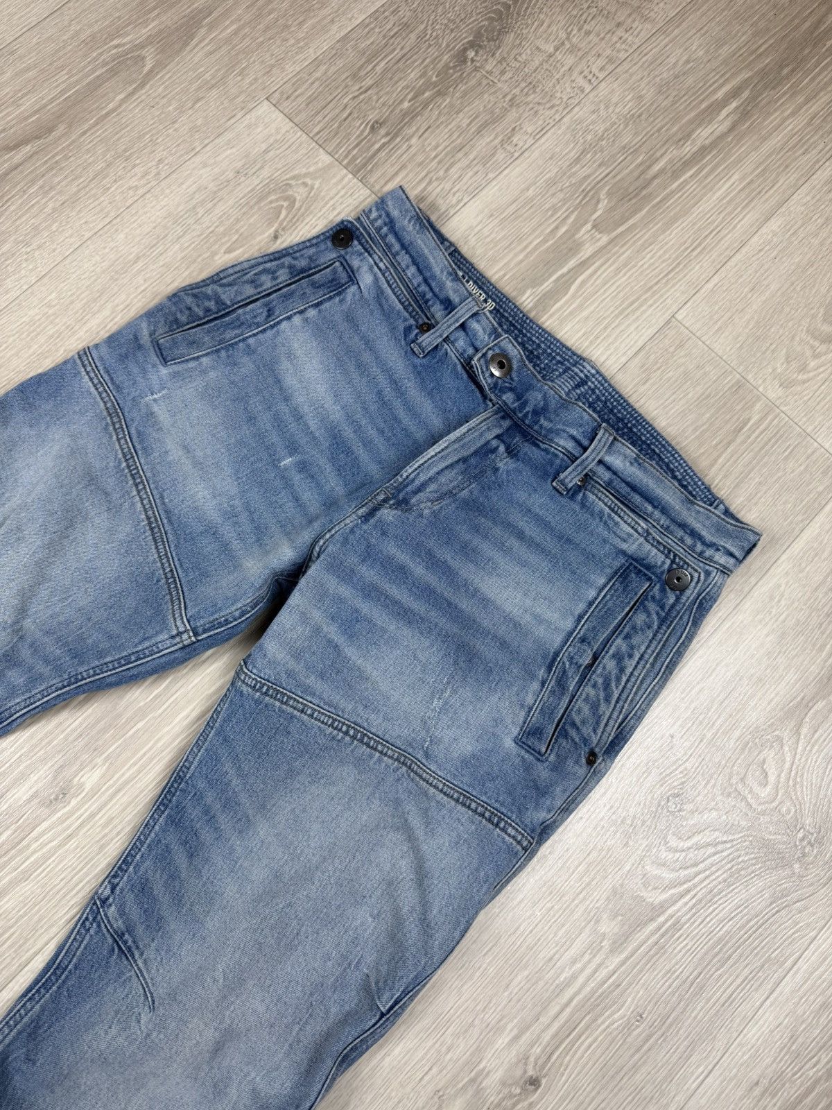 G-Star G Star Raw Jeans Diver 3D Slim Light Wash 32x30 Blue Size US 32 / EU 48 - 3 Thumbnail