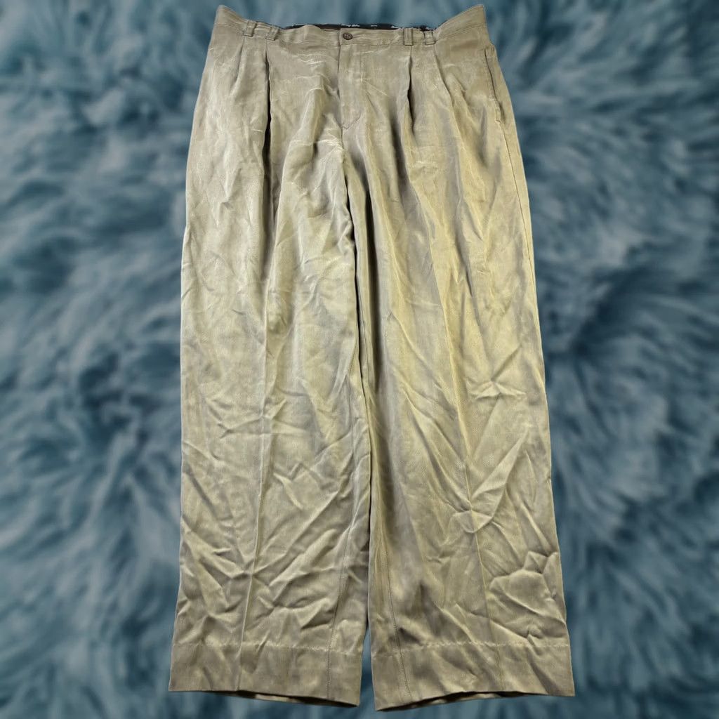 Tommy Bahama Tommy Bahama Pants Mens 38x30 Beige Tan Silk Pleated Chino Slacks Trousers Size US 38 / EU 54 - 1 Thumbnail