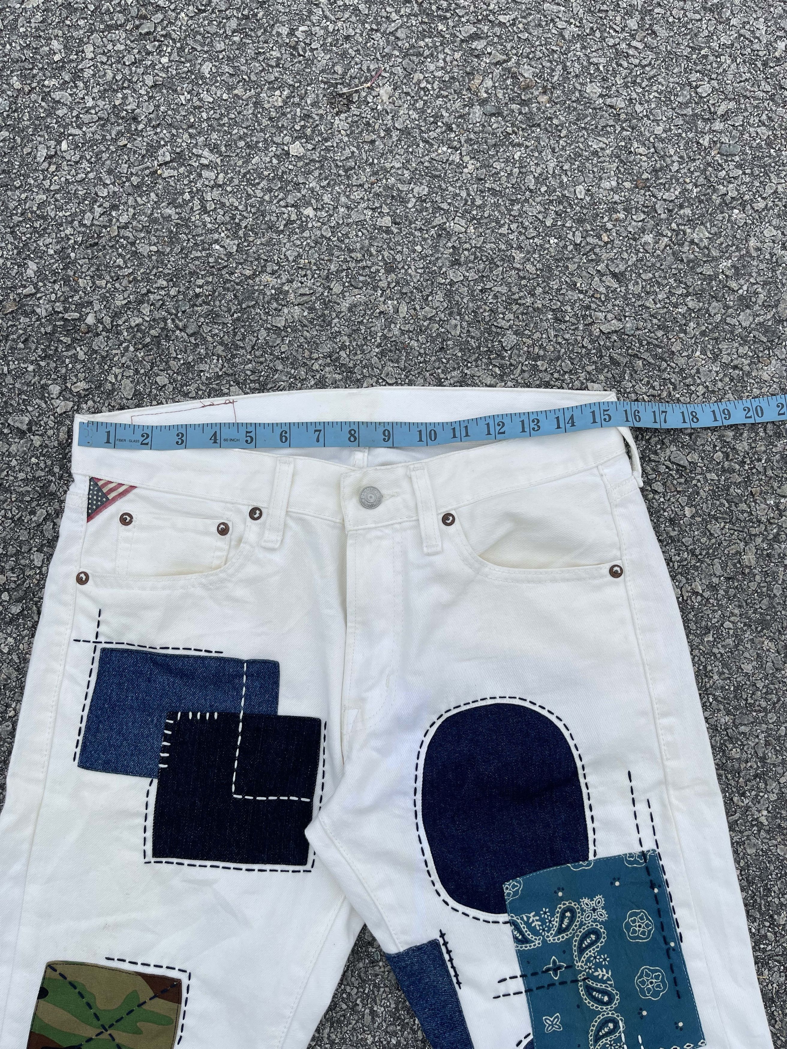 Beauty Beast × Denim & Supply Ralph Lauren × RRL Ralph Lauren Denim Supply by Ralph Lauren Sashiko Boro Patchwork Size US 31 - 9 Thumbnail
