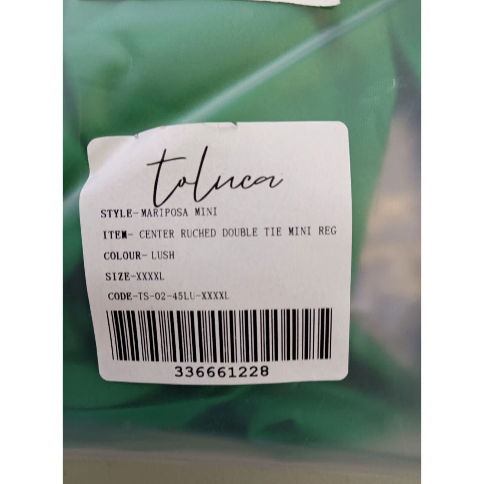 Triangl Toluca Swim One Piece Green 4XL Adults Women Triangle Waist Wrap Open Tummy Solid Nylon Spandex Sexy Beach Size ONE SIZE - 6 Thumbnail