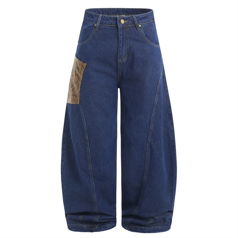 Japanese Brand × Vintage Men's contrast pocket loose wide-leg scimitar jeans Size US 32 / EU 48 - 1 Thumbnail