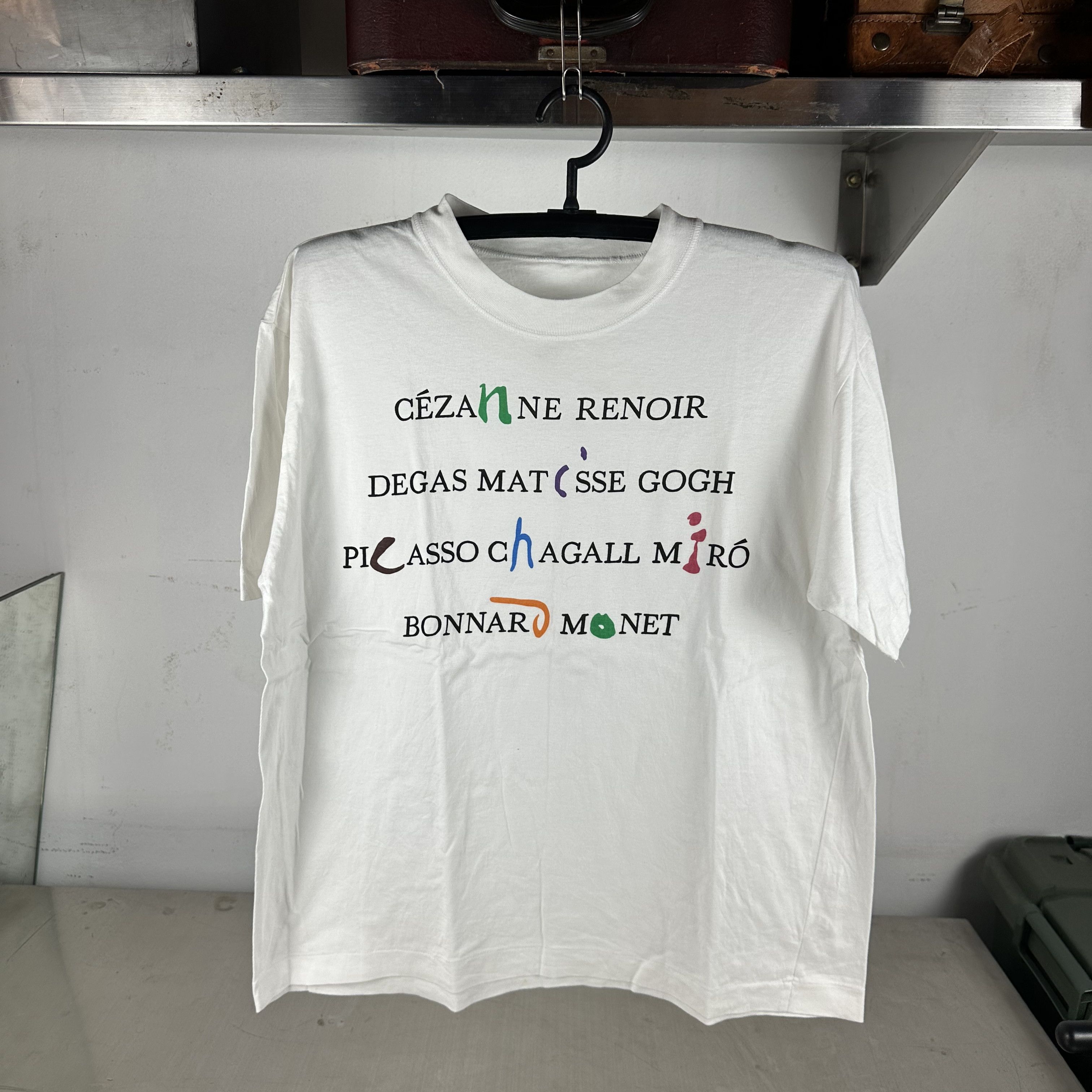 Vintage 90s Famous Artists Picasso Renoir Monet Van Gogh T-Shirt Size US L / EU 52-54 / 3 - 1 Thumbnail