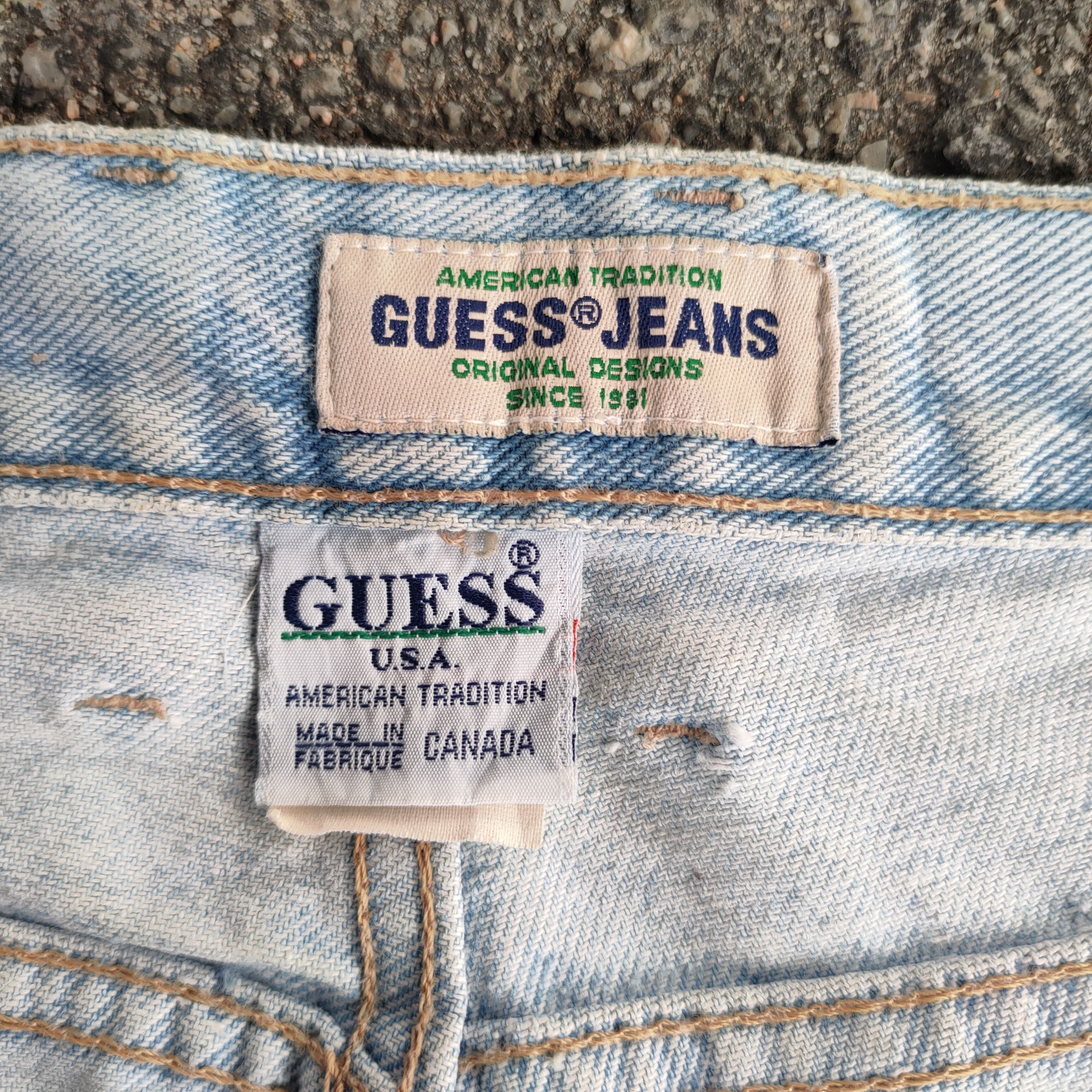 Guess VINTAGE GUESS BUTTON FLY FADED BLUE JEANS DENIM PANTS Size US 32 / EU 48 - 12 Thumbnail