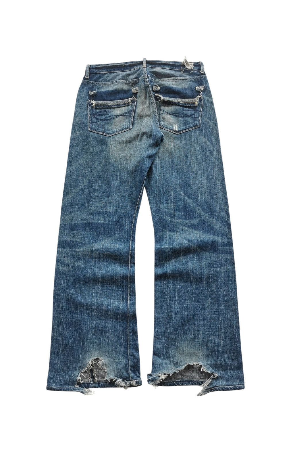 Chip & Pepper Chip Pepper Distressed Flared Twisted Stitch Jeans - 32x31.5 Size US 32 / EU 48 - 2 Thumbnail