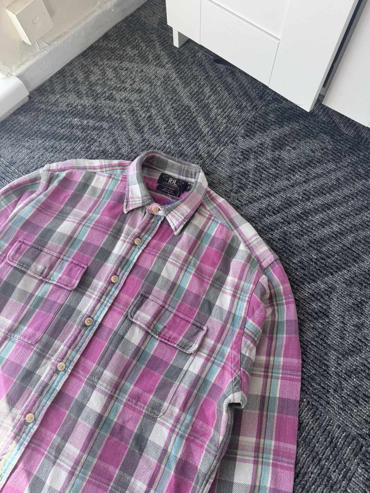 RRL Ralph Lauren RRL Ralph Lauren double RL pink flanel shirt vitage Size US M / EU 48-50 / 2 - 2 Thumbnail