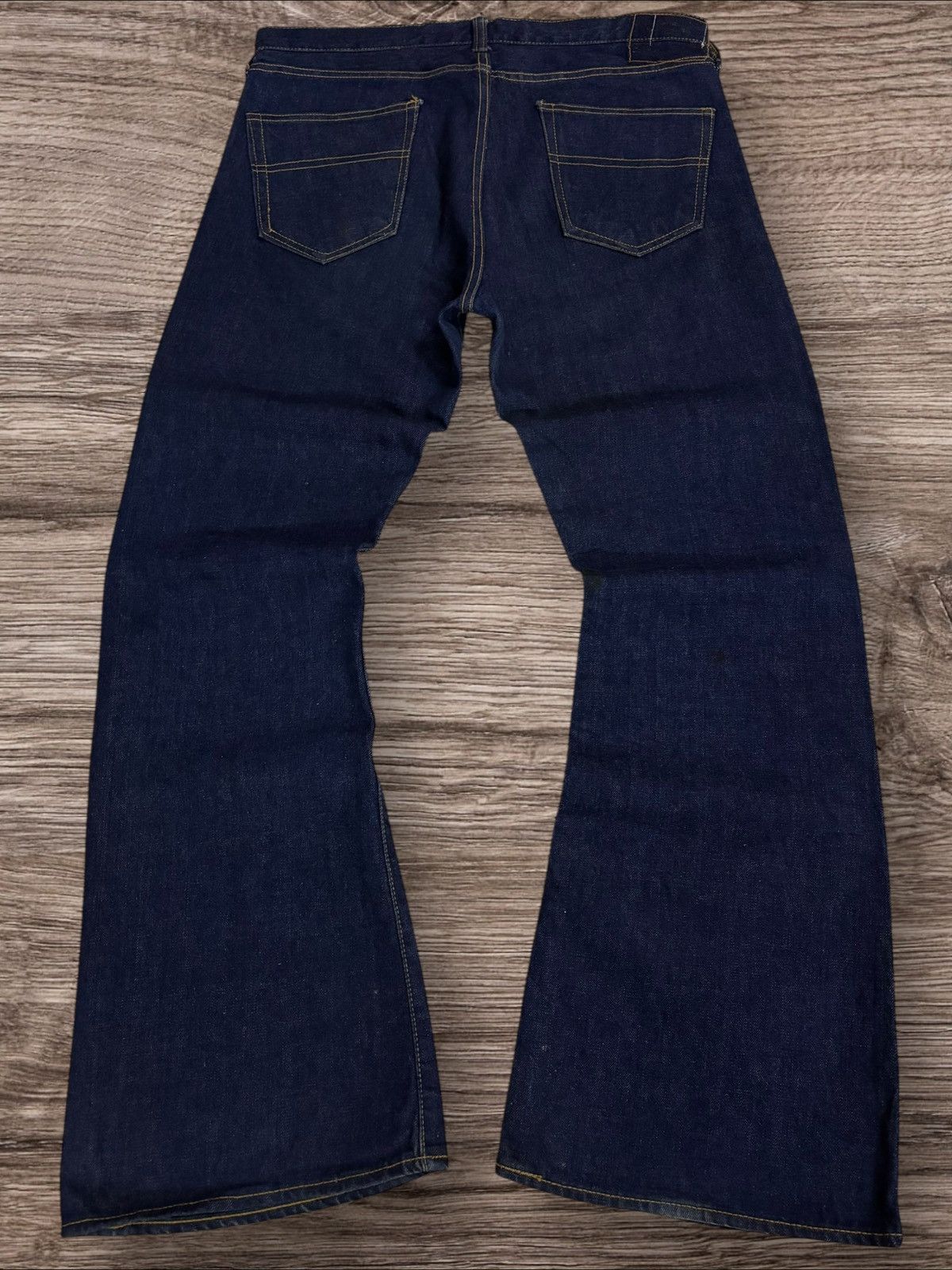 If Six Was Nine Y2k Calolud Flare Jeans 100% Cotton Raw Indigo Size US 36 / EU 52 - 2 Thumbnail
